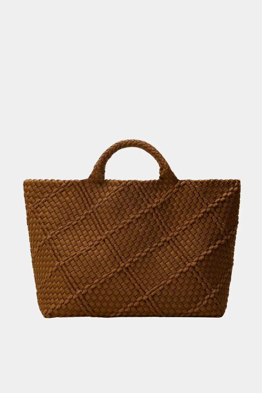 Naghedi St. Barths Woven Rope Large Tote Bag in Brown With Pouch