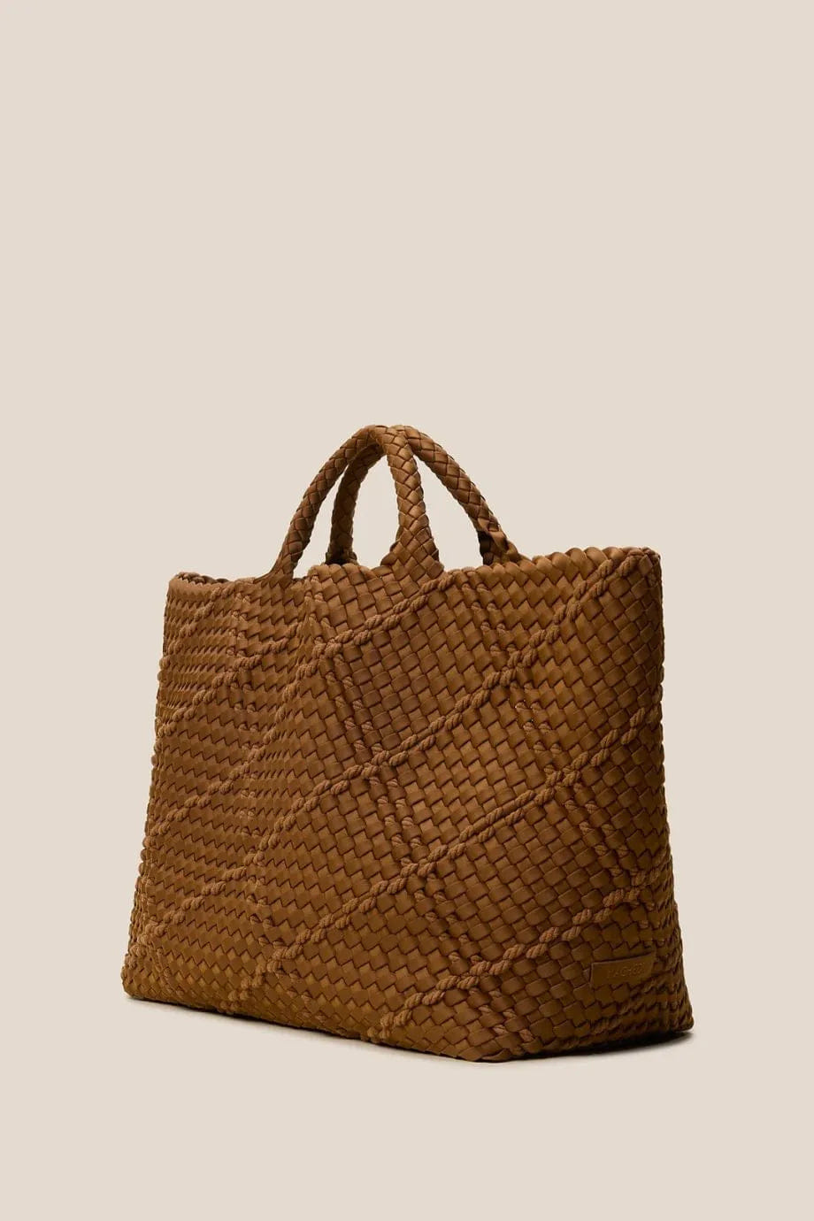 Naghedi St. Barths Woven Rope Large Tote Bag in Brown With Pouch