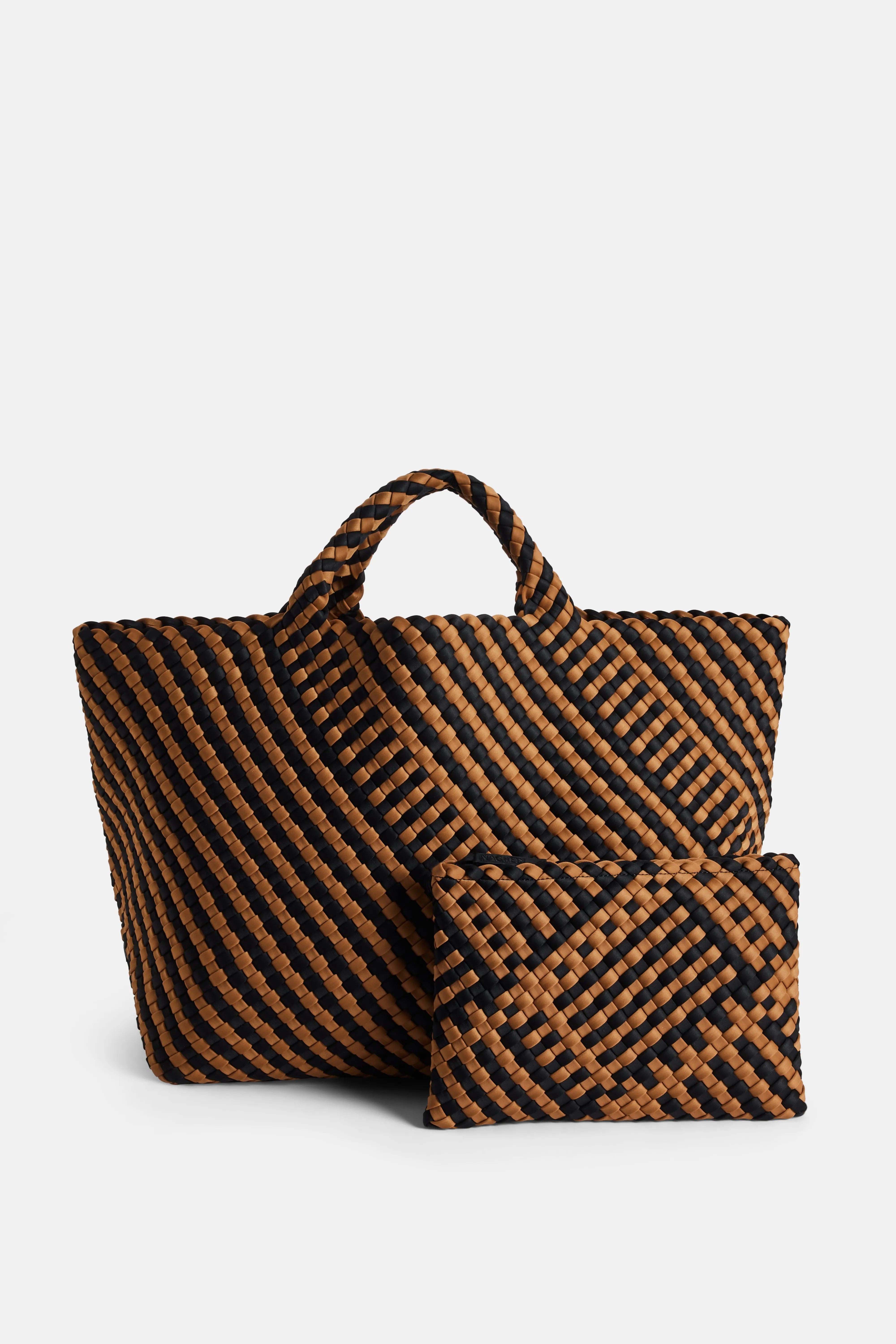 Naghedi St Barths Large Tote Bag in Brown and Black