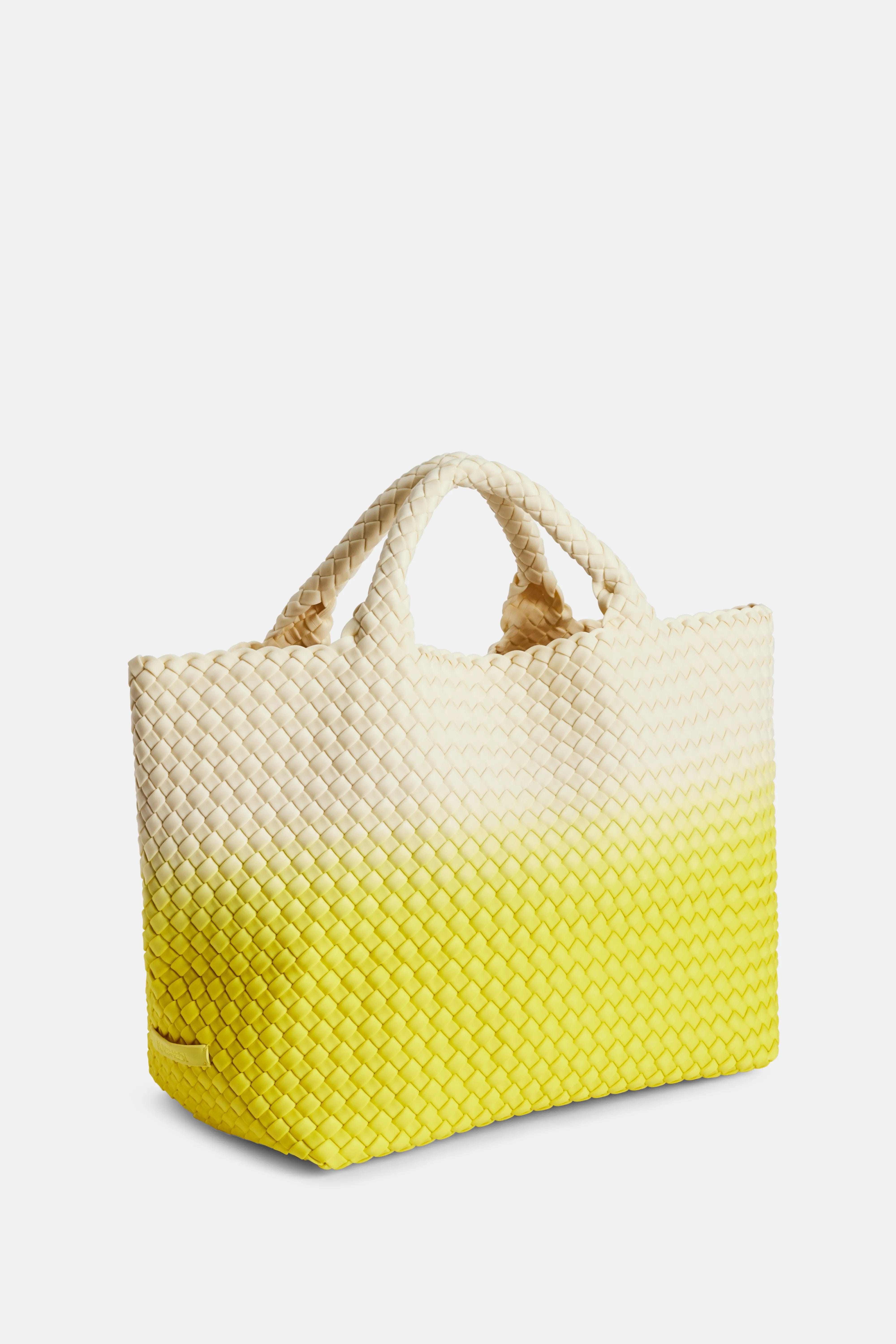 Naghedi St Barths Medium Tote Bag in Yellow and Nude