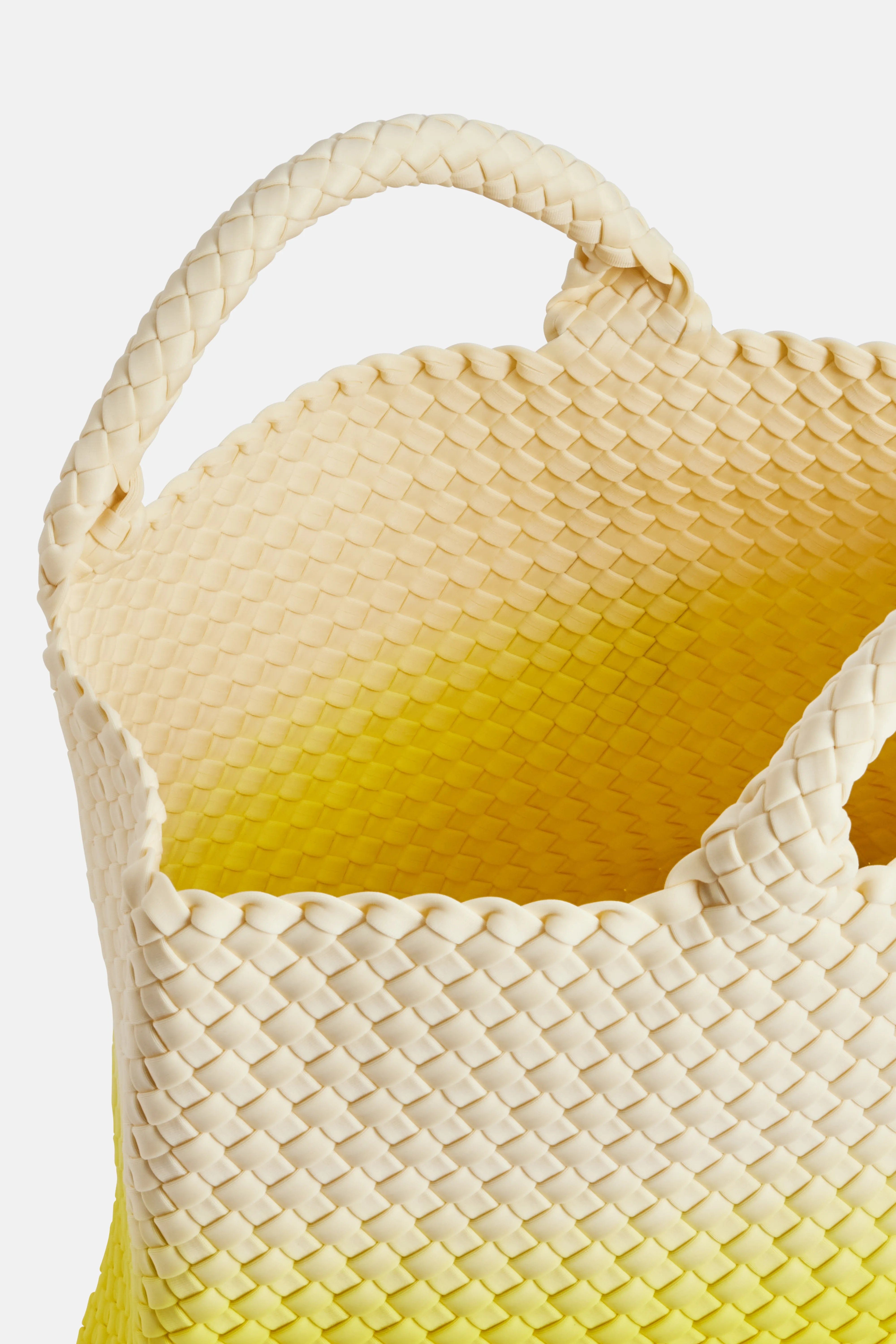 Naghedi St Barths Medium Tote Bag in Yellow and Nude