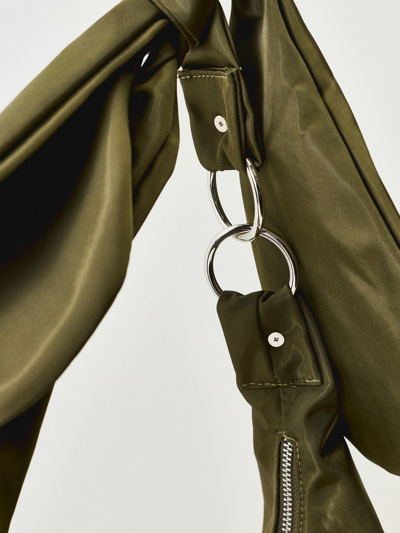 Damson Madder Gene Oversized Recycled Nylon Tote Bag Green