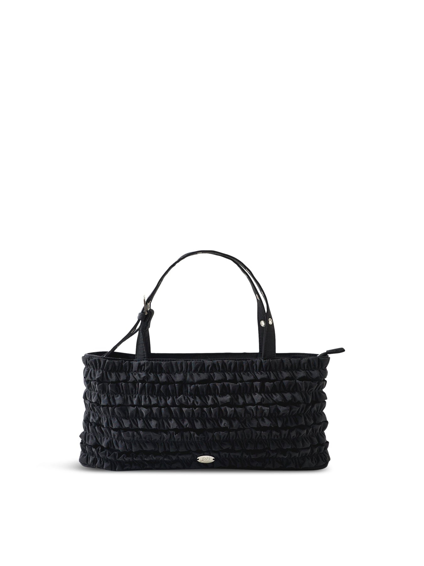 Damson Madder Sophia Ruffle Tote Bag Black