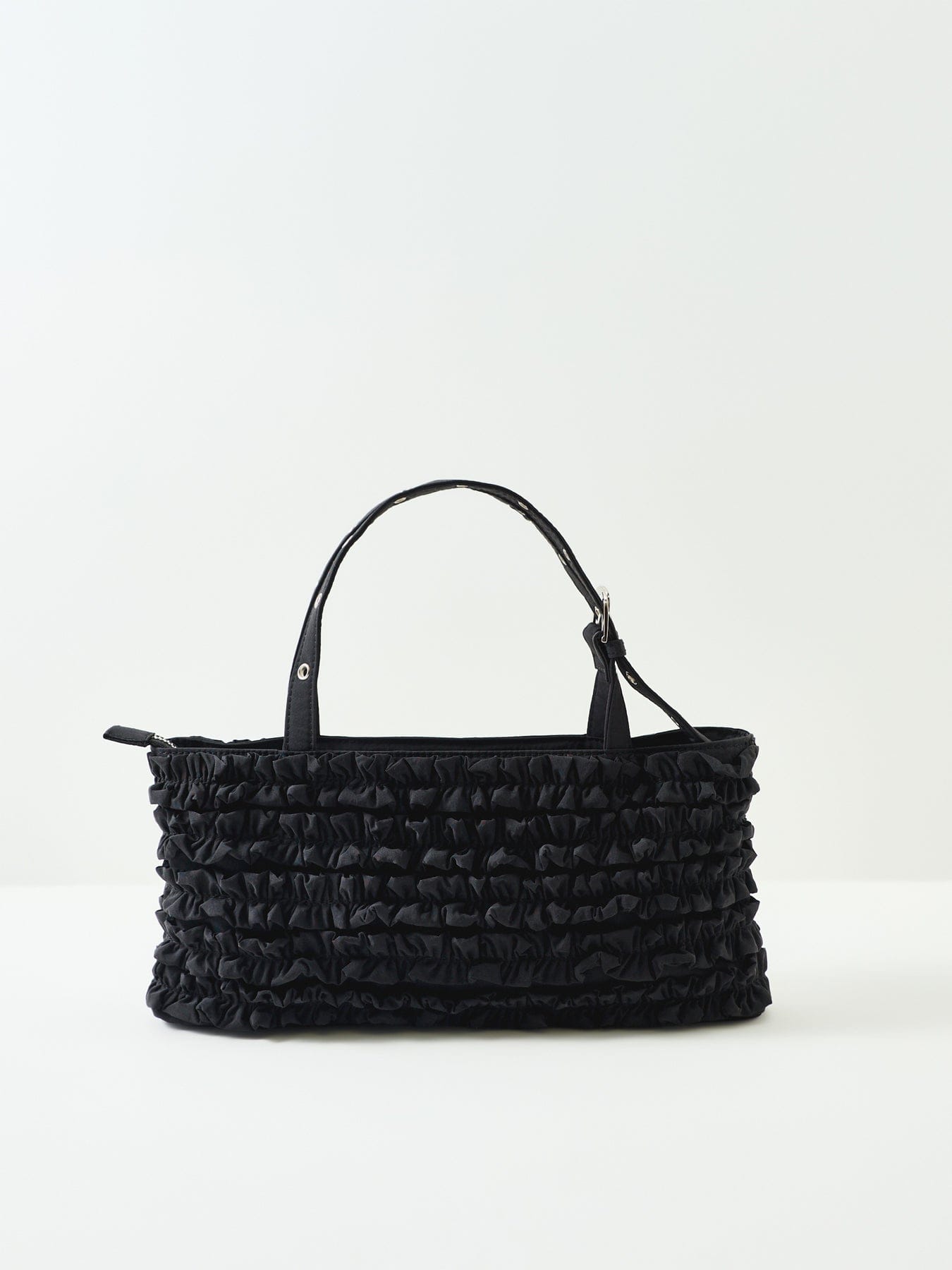 Damson Madder Sophia Ruffle Tote Bag Black