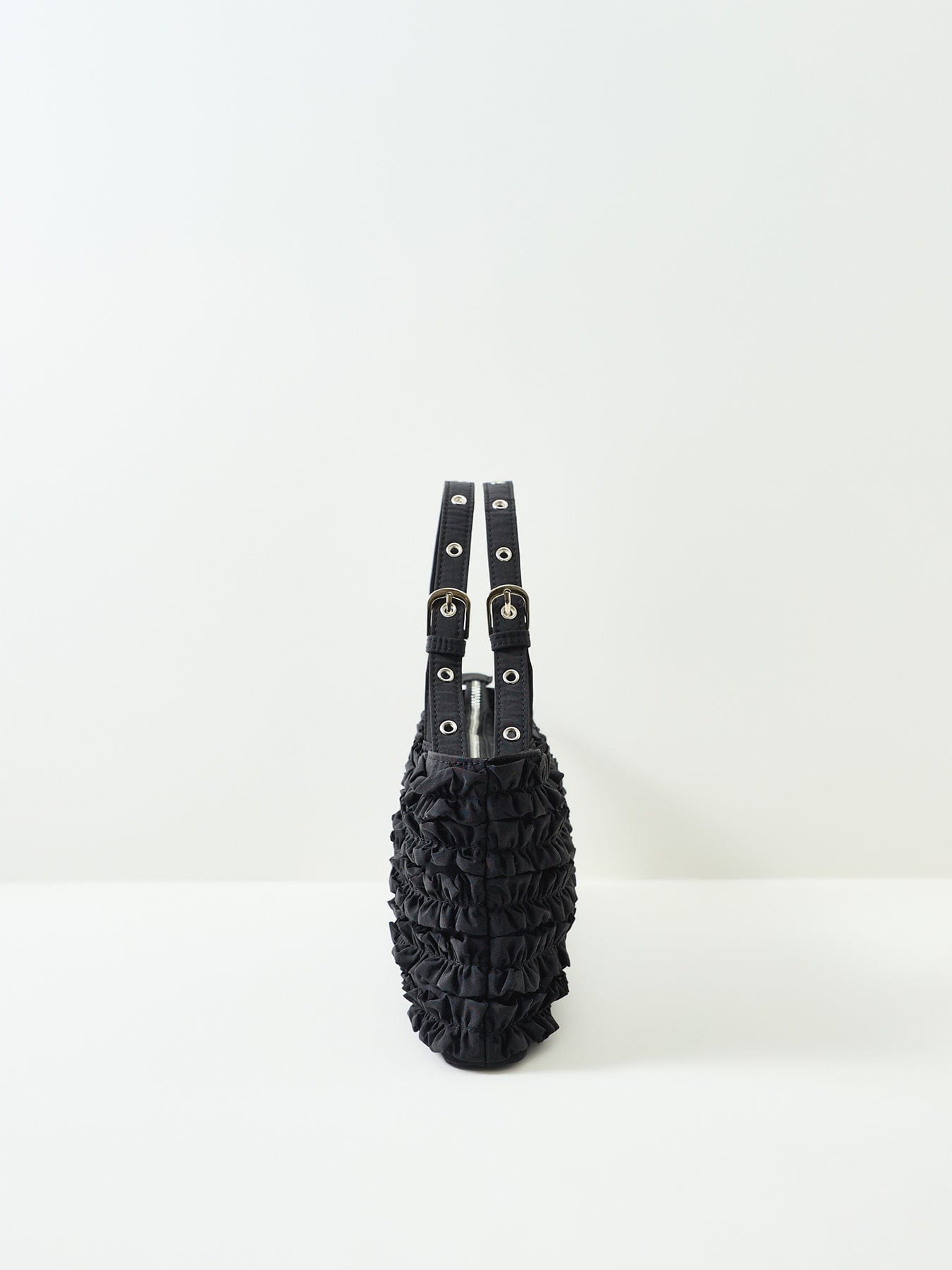 Damson Madder Sophia Ruffle Tote Bag Black