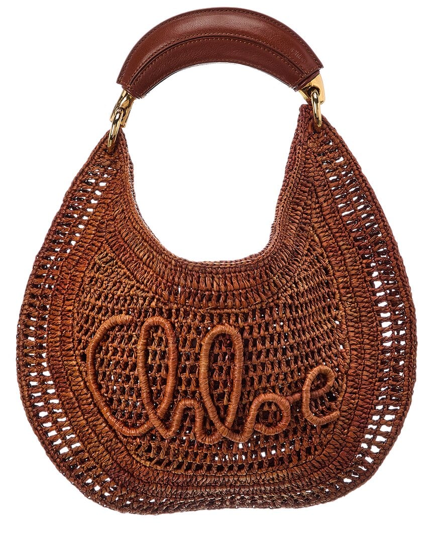 Summer Chloé Summer Banana Raffia & Leather Hobo Bag