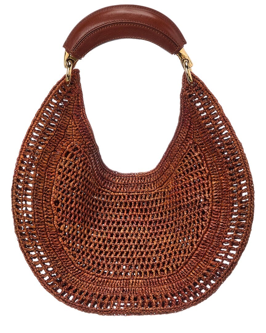 Summer Chloé Summer Banana Raffia & Leather Hobo Bag
