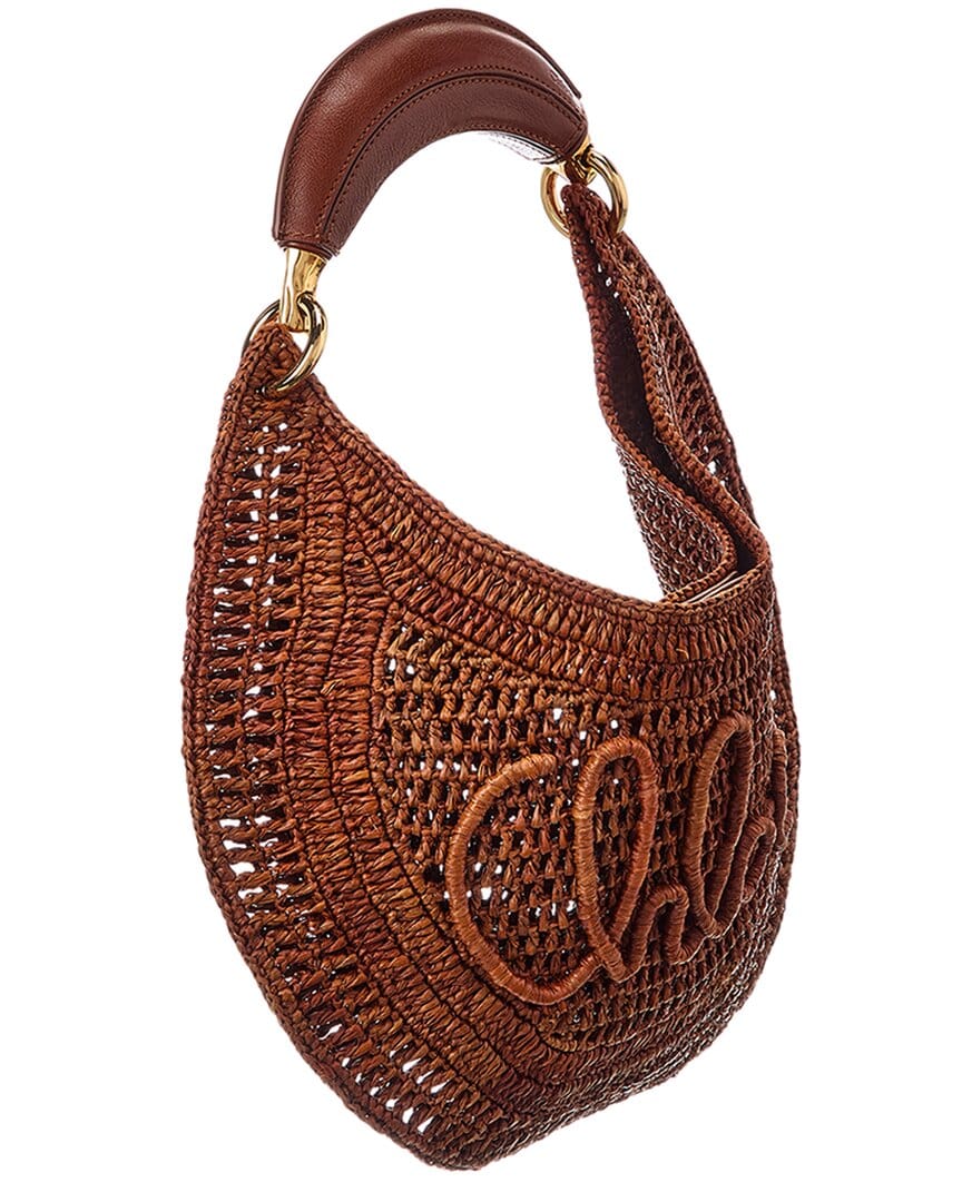 Summer Chloé Summer Banana Raffia & Leather Hobo Bag