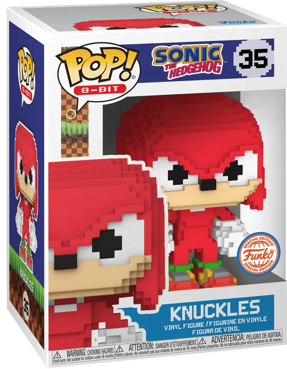 Funko Sonic the Hedgehog - Knuckles 8 - Bit US Exclusive Pop! Vinyl [RS]