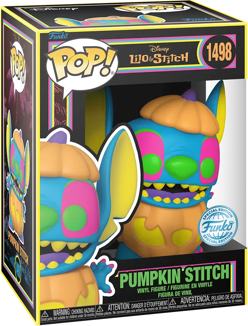 Funko Lilo & Stitch - Pumpkin Stitch US Exclusive Blacklight Pop! Vinyl [RS]