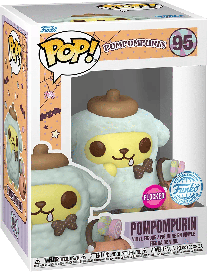 Funko Sanrio - Pompompurin Halloween Flocked US Exclusive Pop! Vinyl [RS]