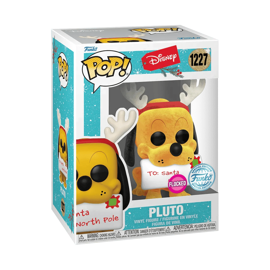Funko Disney - Pluto Holiday US Exclusive Flocked Pop! Vinyl [RS]