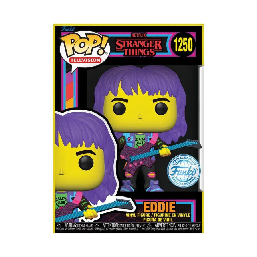 Funko Stranger Things - Eddie with Guitar US Exclusive Blacklight Pop! Vinyl [RS]