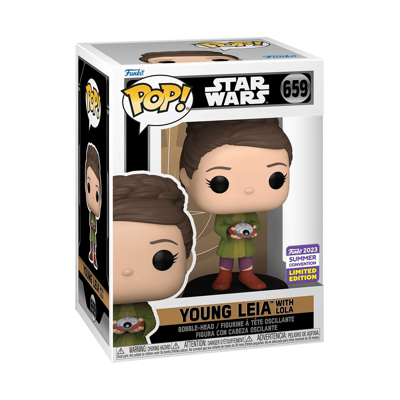 Funko Star Wars: Obi Wan Kenobi - Leia with Lola SDCC 2023 US Exclusive Pop! Vinyl [RS]