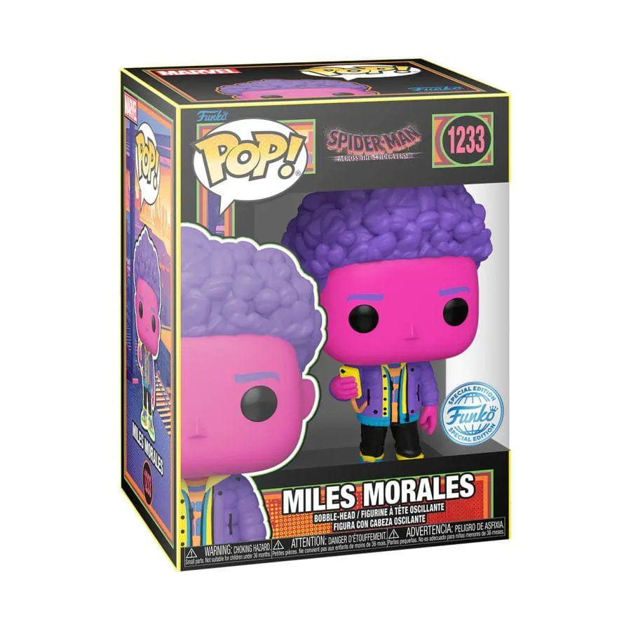 Funko Spider - Man: Across the Spider - Verse - Miles Morales US Exclusive Blacklight Pop! Vinyl [RS]