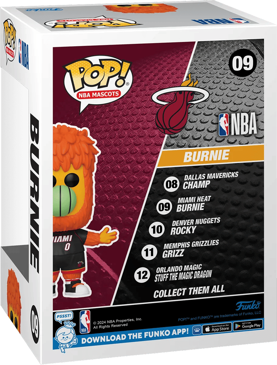 Funko NBA: Mascots - Miami Burnie Pop! Vinyl