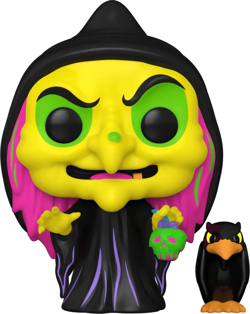 Funko Snow White (1937) - Disguised Evil Queen (with Raven) US Exclusive Blacklight Pop! Vinyl [RS]