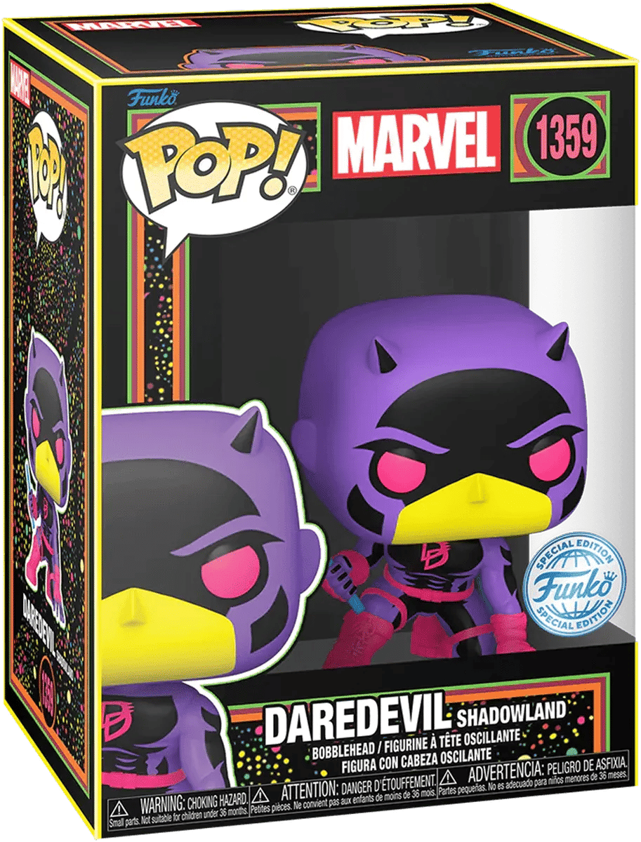 Funko Marvel Comics - Daredevil (Shadowlands) US Exclusive Blacklight Pop! Vinyl [RS]