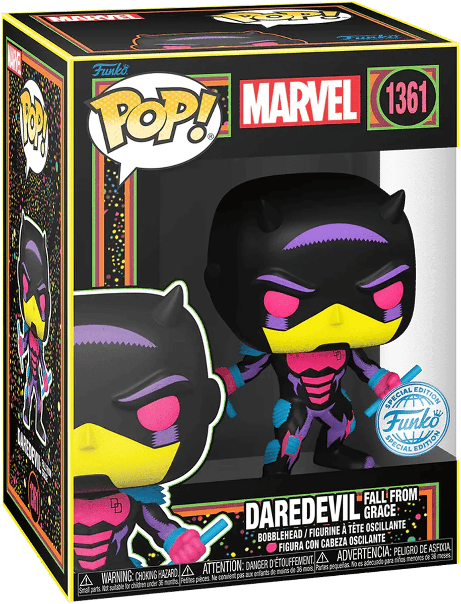 Funko Marvel Comics - Daredevil (Fall from Grace) US Exclusive Blacklight Pop! Vinyl [RS]