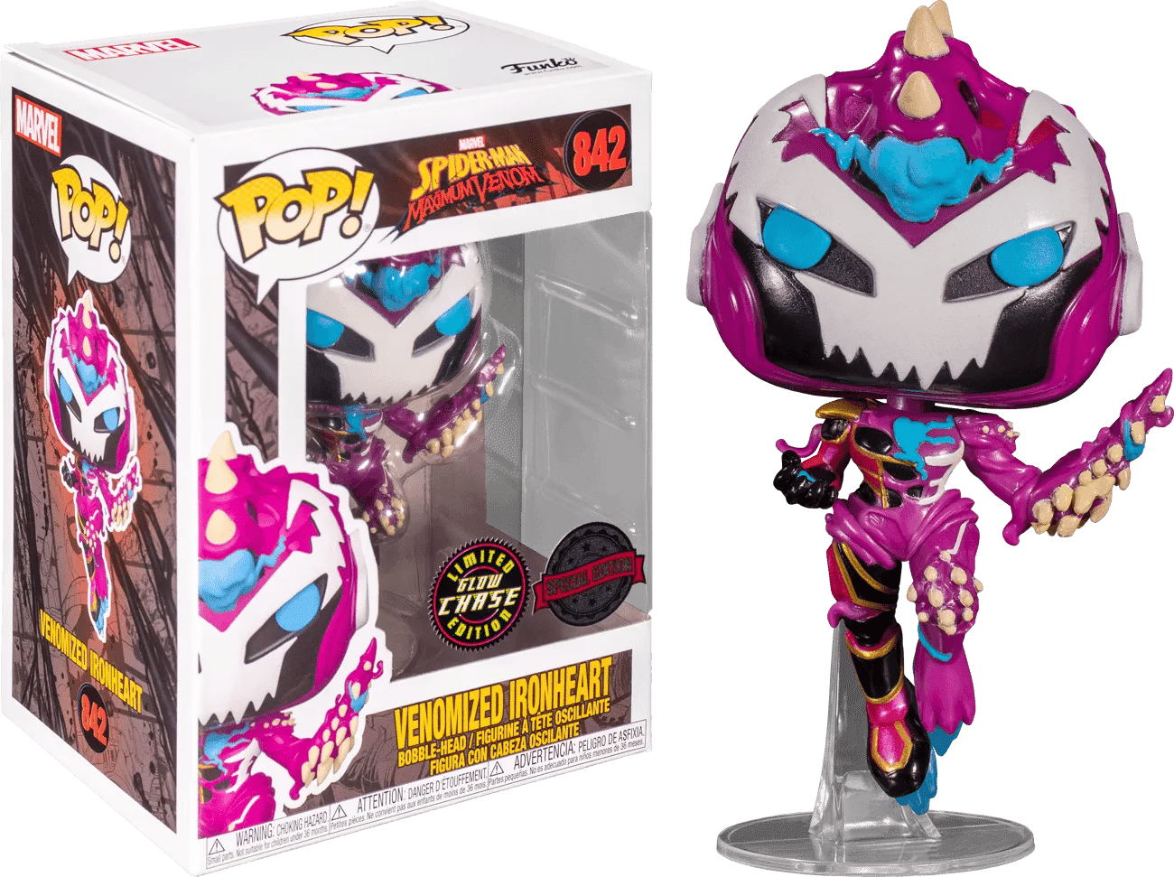 Funko Spider - Man Maximum Venom - Venomized Ironheart (with chase) US Exclusive Pop! Vinyl [RS]