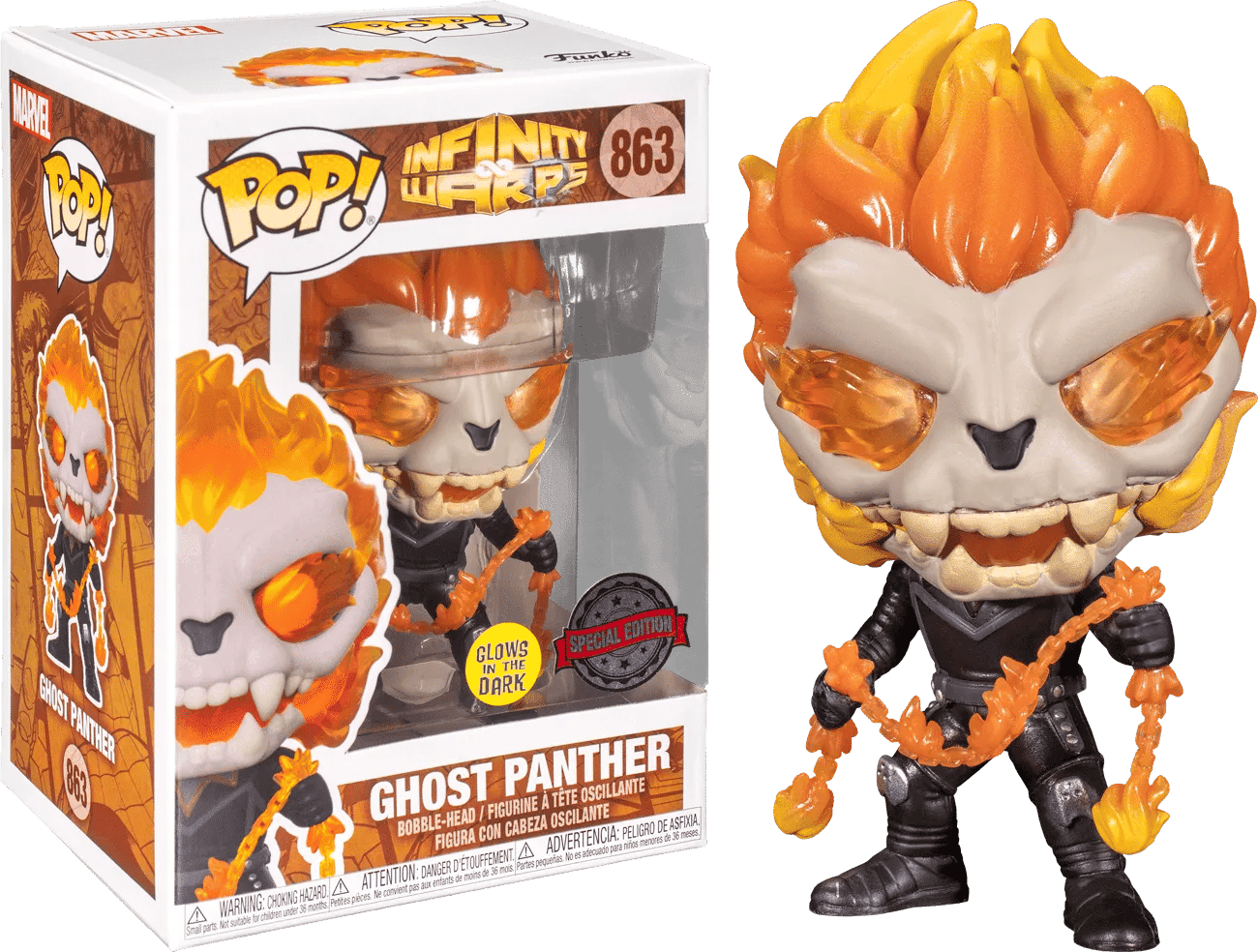 Funko Infinity Warps - Ghost Panther Glow US Exclusive Pop! Vinyl [RS]