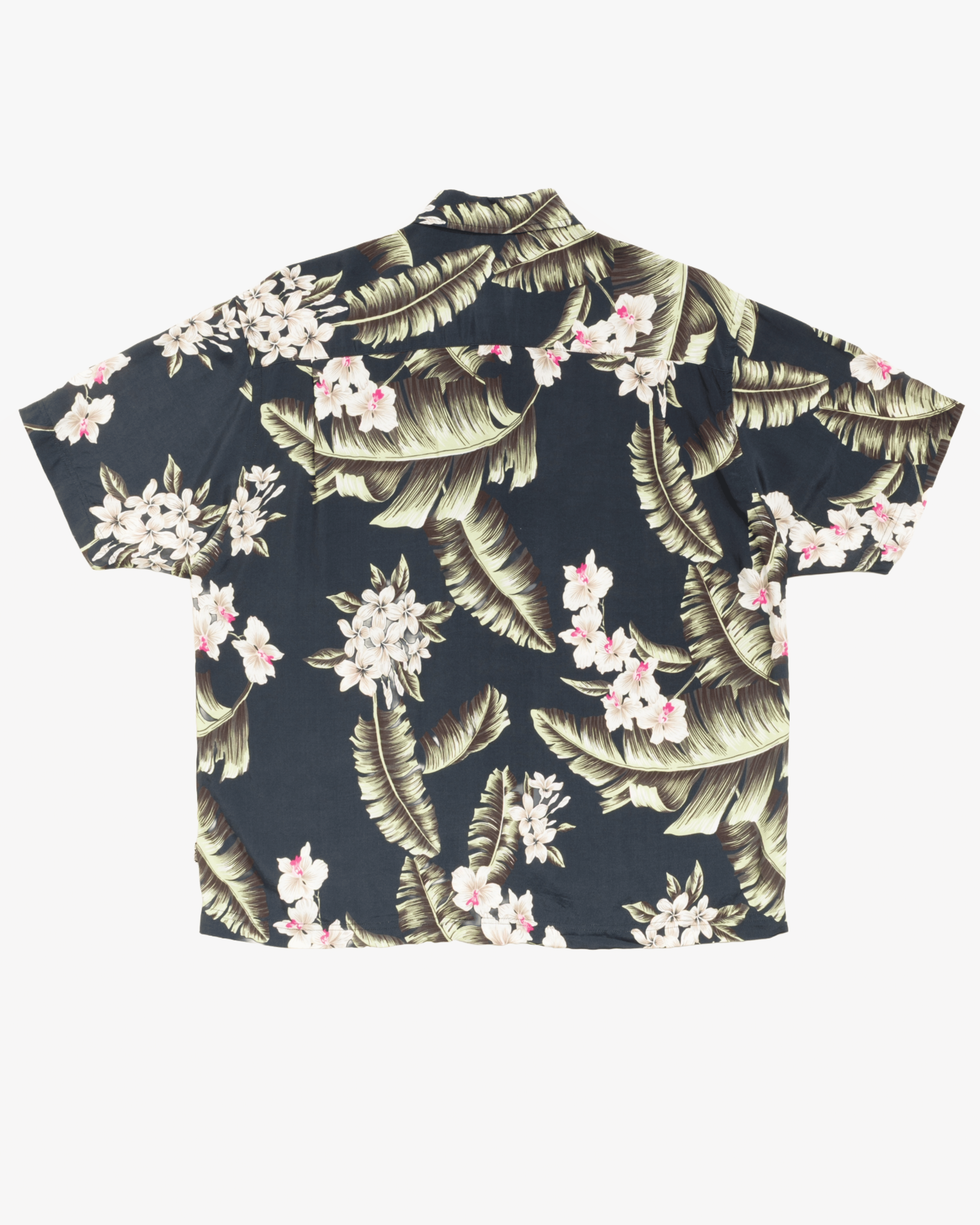 Stüssy - Men's Hawaiian Floral Short Sleeve Shirt - (Black)