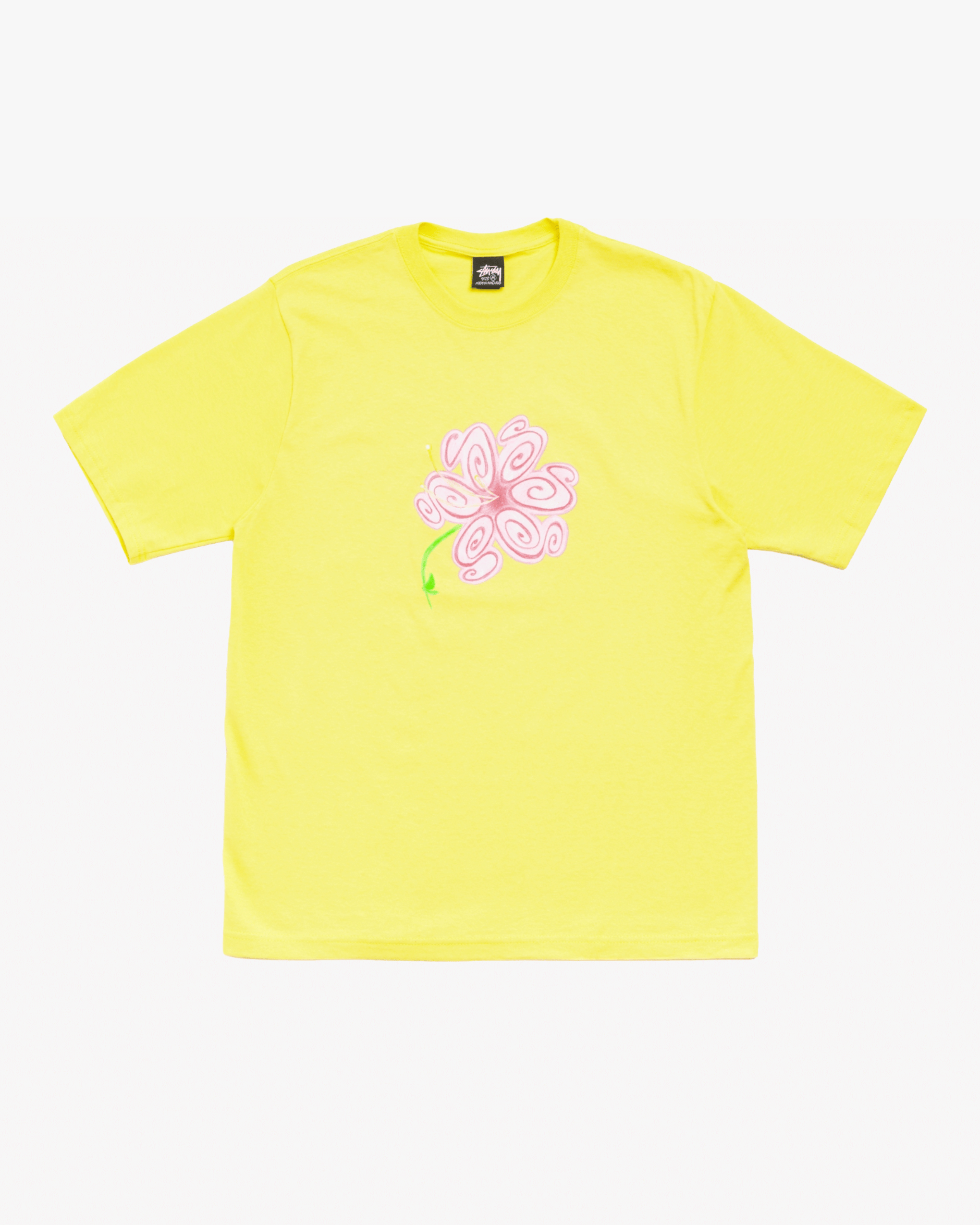 Stüssy - Men's S Flower T-Shirt - (Lemon)