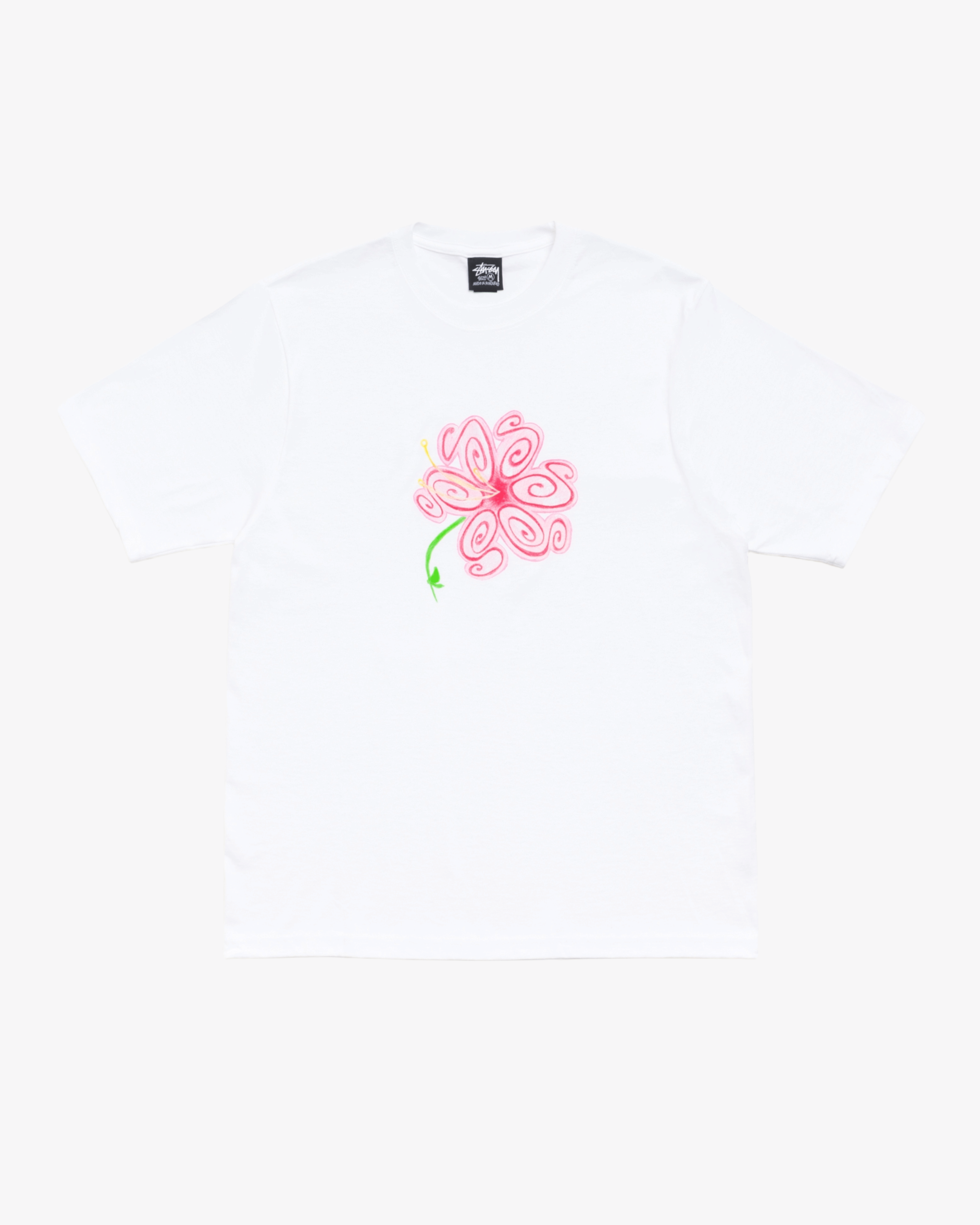 Stüssy - Men's S Flower T-Shirt - (White)