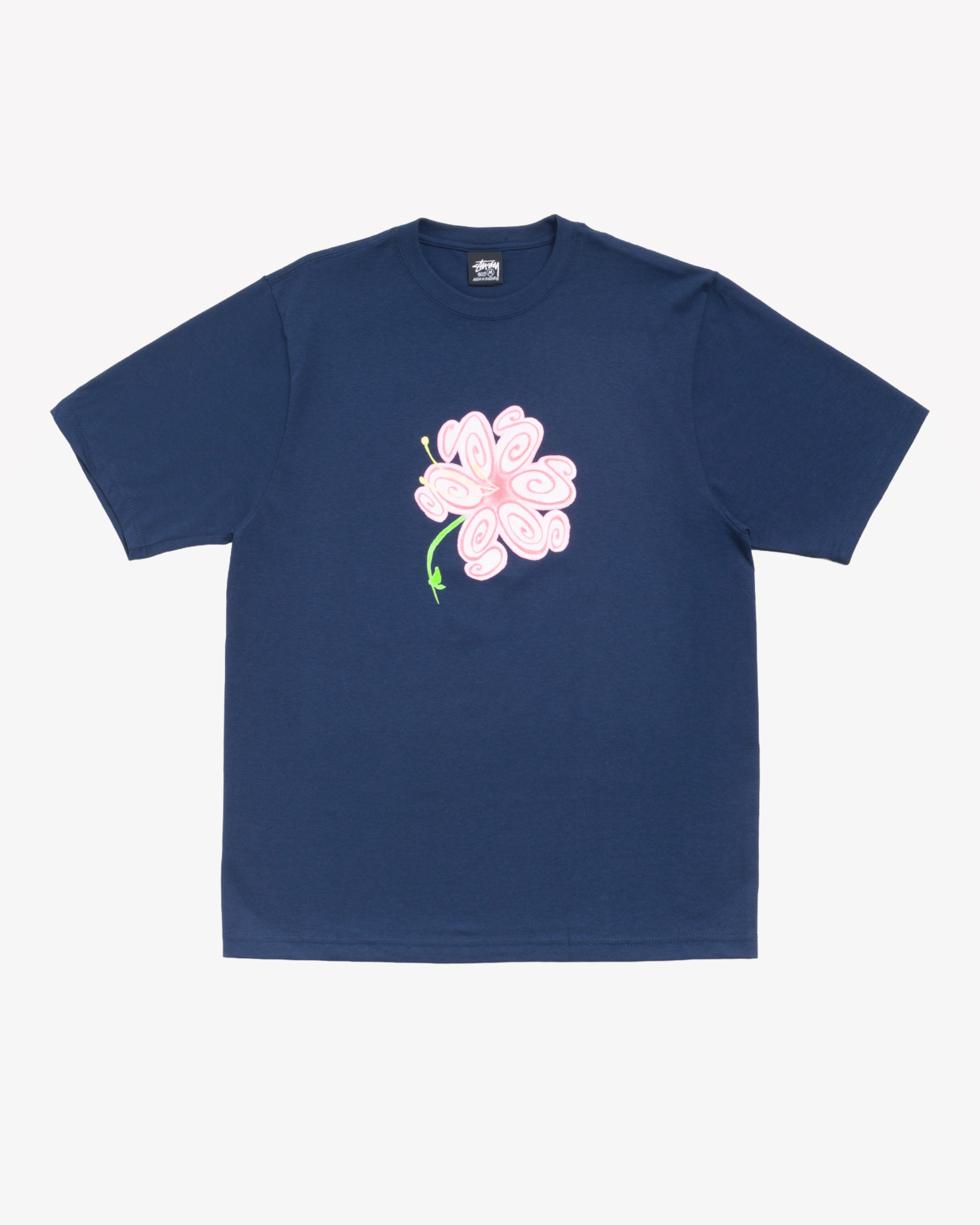 Stüssy - Men's S Flower T-Shirt - (Navy)