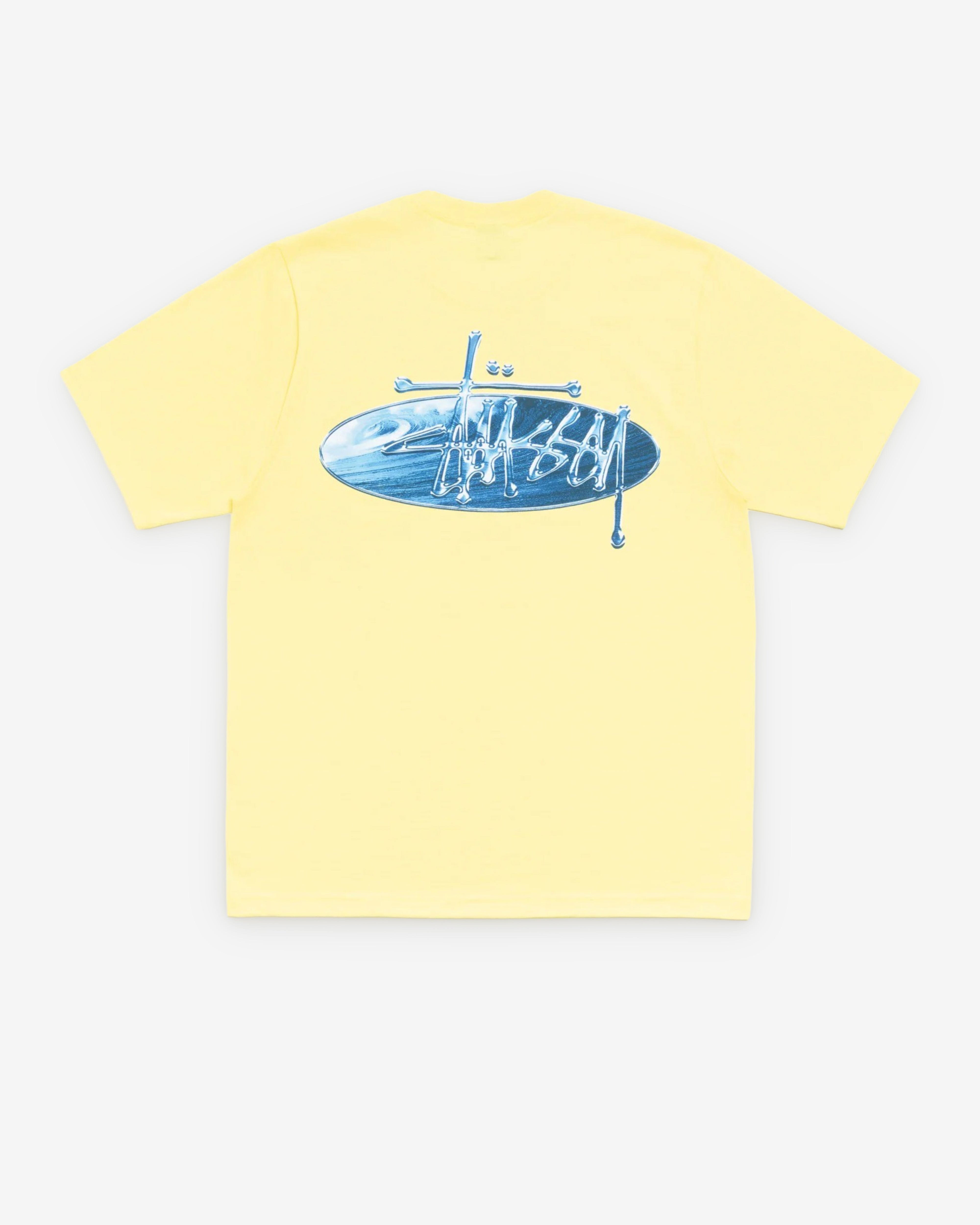 Stussy - Men's Wave Oval T-Shirt - (Lemon)