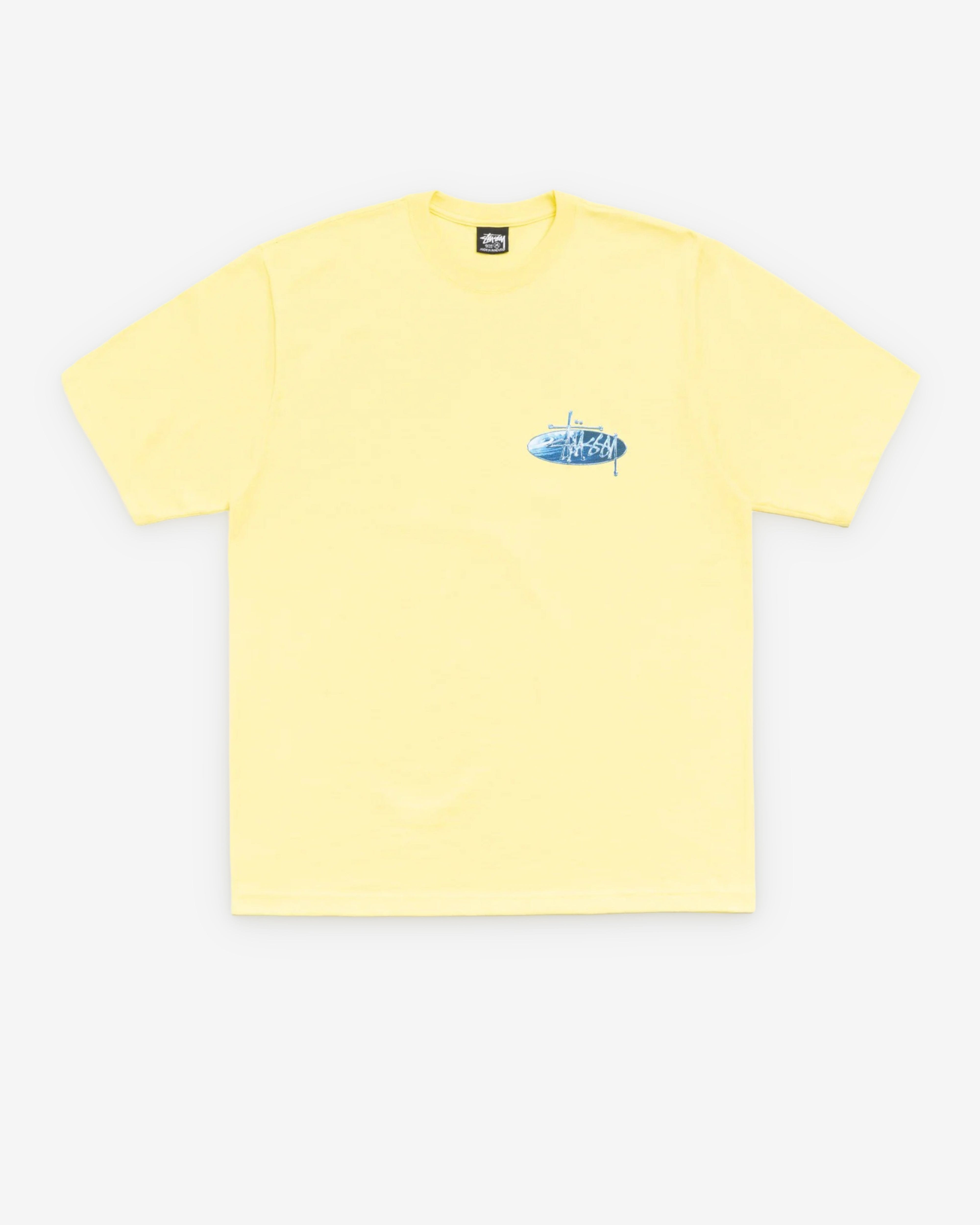Stussy - Men's Wave Oval T-Shirt - (Lemon)