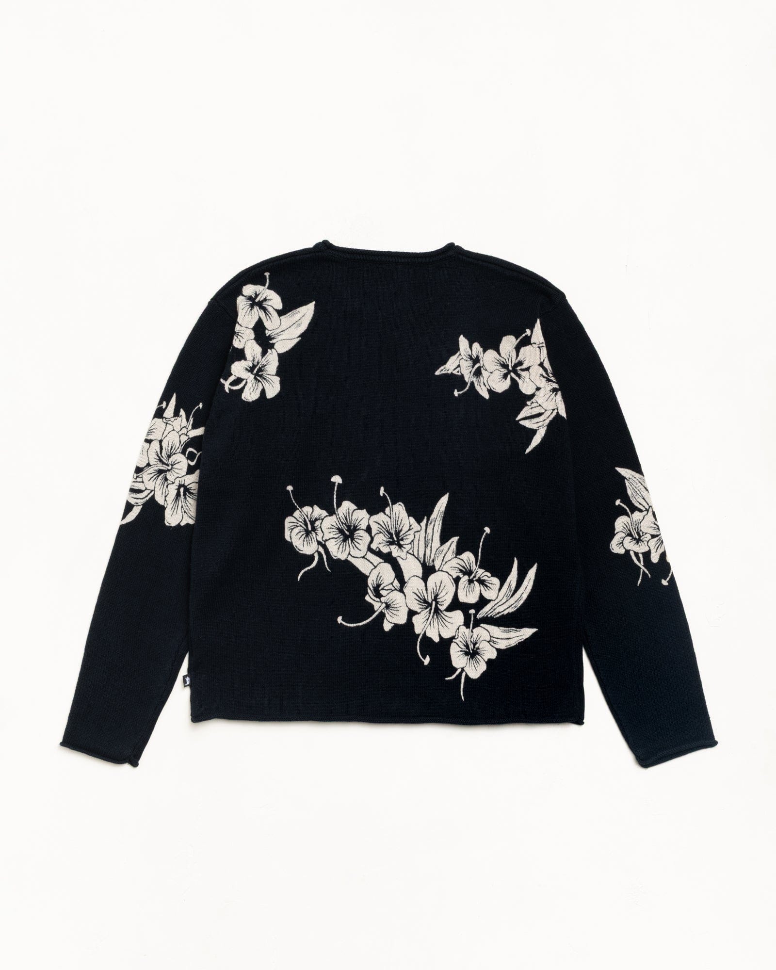 Stüssy - Men's Floral Roll Neck Sweater - (Black)