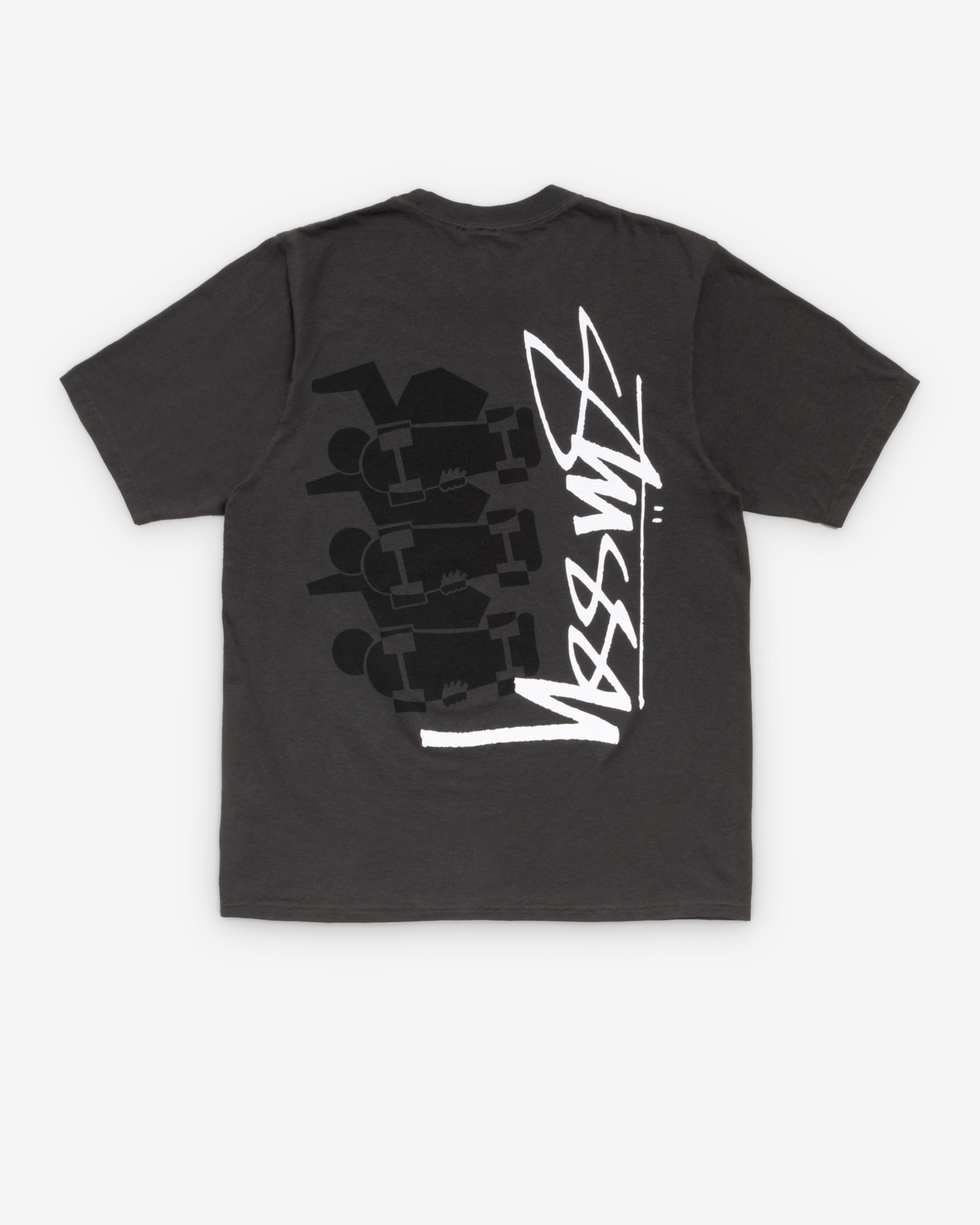 Stüssy - Men's Skate Stack Pig. Dyed T-Shirt - (Faded Black)
