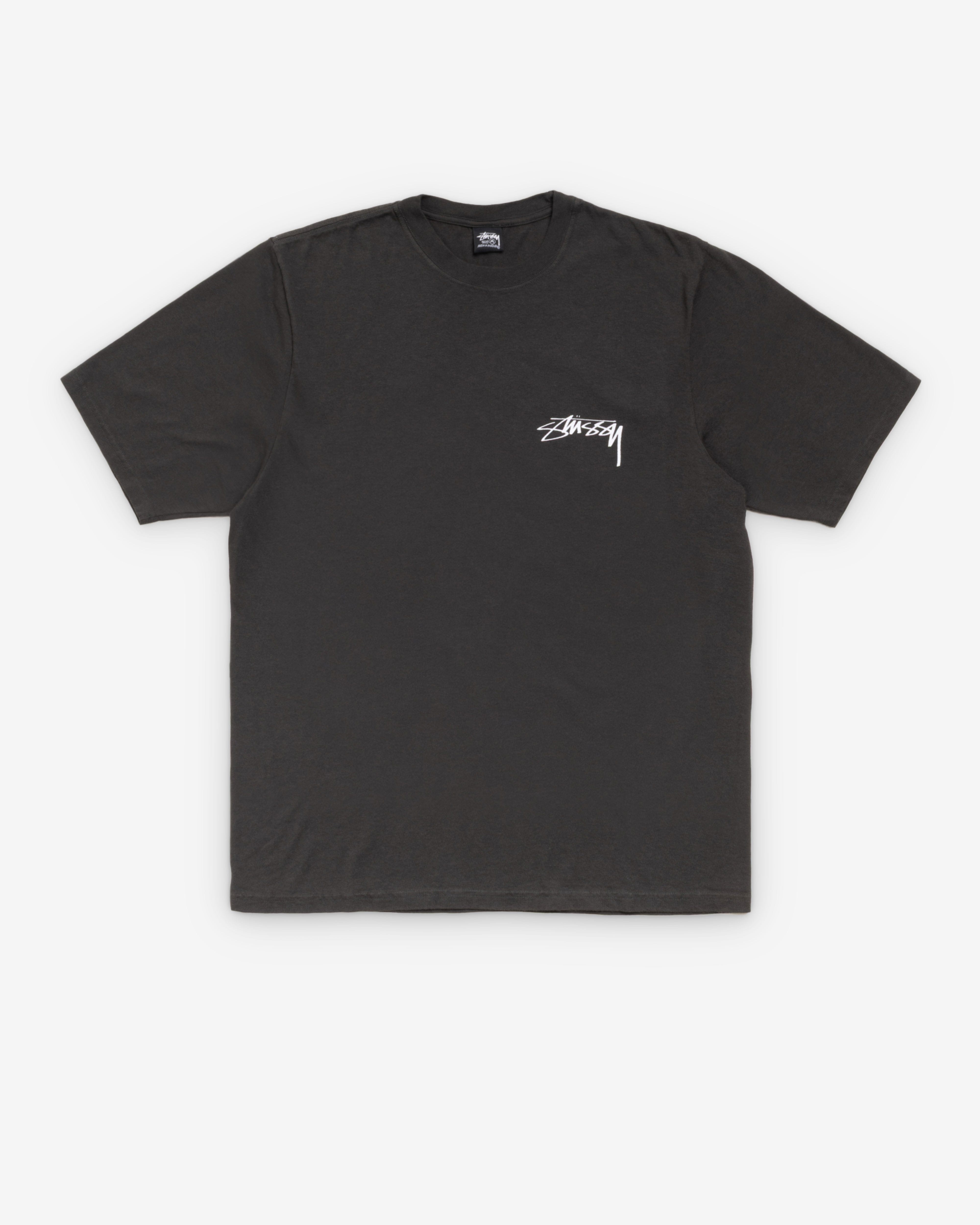 Stüssy - Men's Skate Stack Pig. Dyed T-Shirt - (Faded Black)