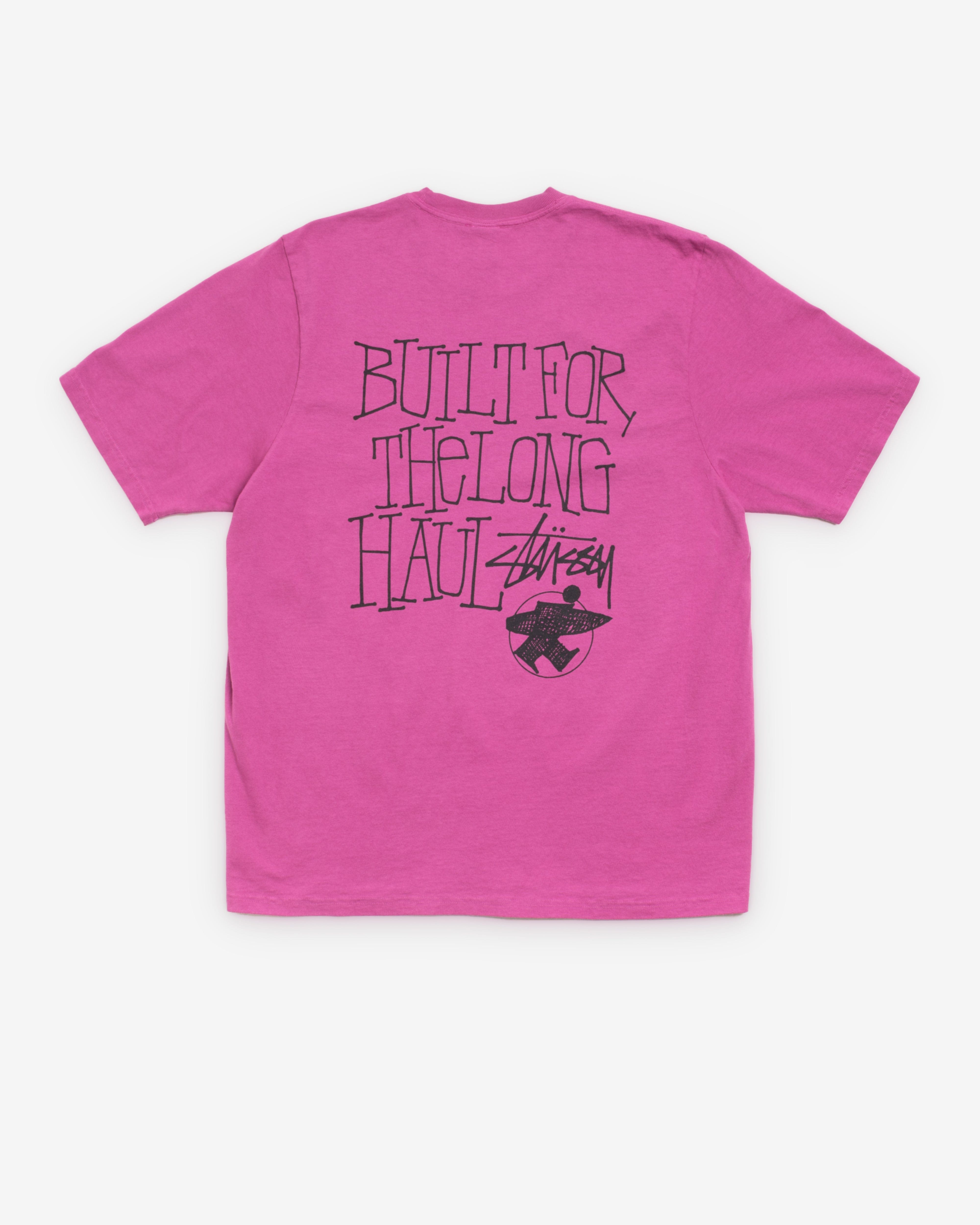 Stüssy - Men's Long Haul Pig. Dyed T-Shirt - (Berry)