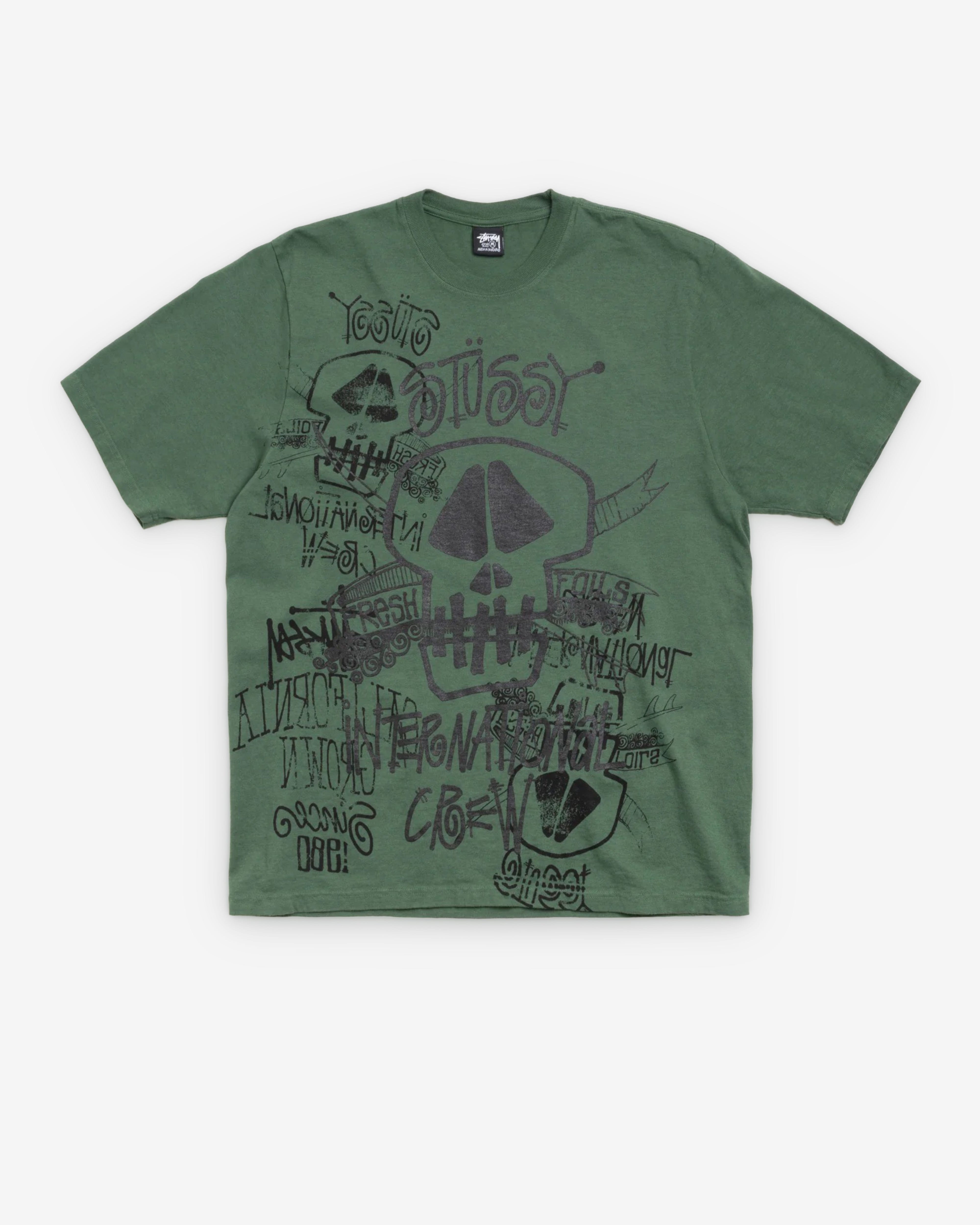 Stüssy - Men's Skulls Pigment Dyed T-Shirt - (Pine)