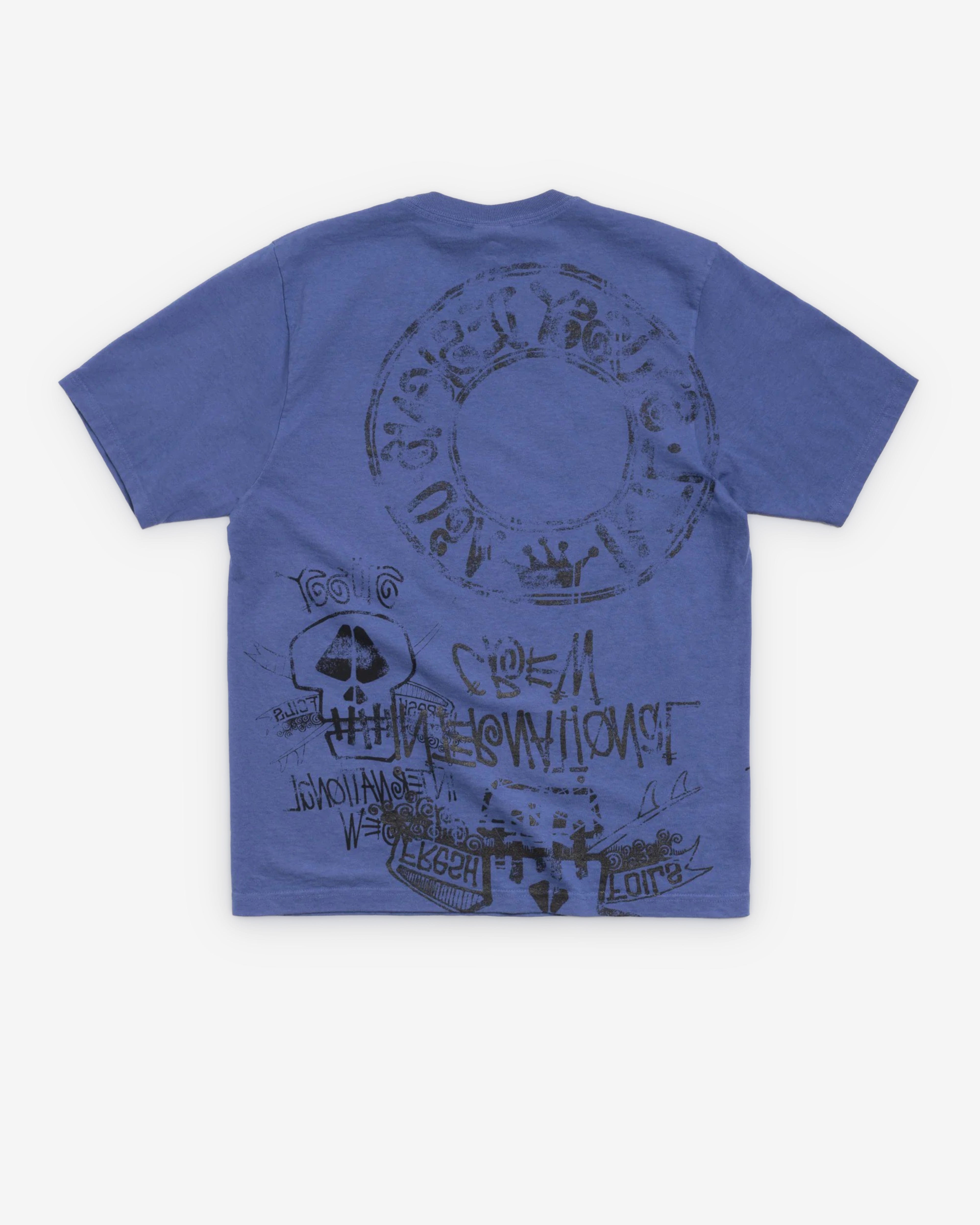 Stüssy - Men's Skulls Pigment Dyed T-Shirt - (Indigo)