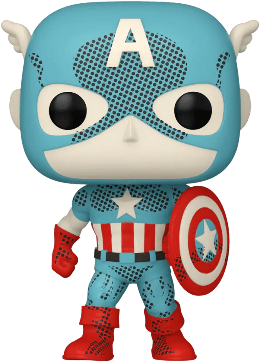 Funko Marvel Comics: D100 - Captain America Retro Reimagined Pop! Vinyl [RS]