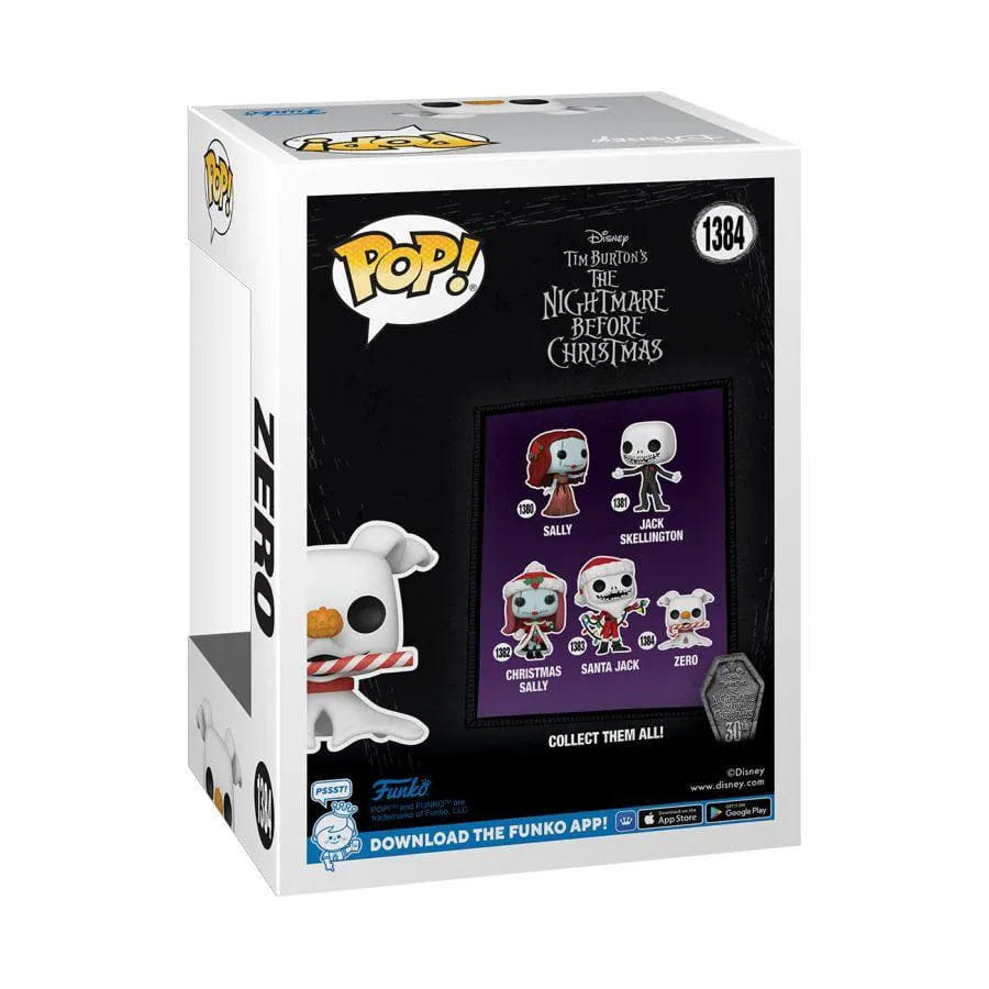 Funko The Nightmare Before Christmas 30th Anniversary - Zero with Candy Cane Pop! Vinyl