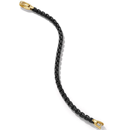 David Yurman Box Chain Bracelet in Stainless Steel and 14K Yellow Gold