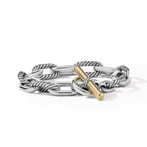 David Yurman DY Madison Toggle Chain Bracelet with 18K Yellow Gold