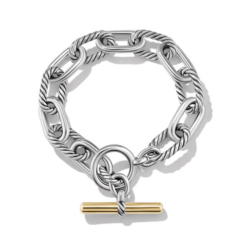 David Yurman DY Madison Toggle Chain Bracelet with 18K Yellow Gold