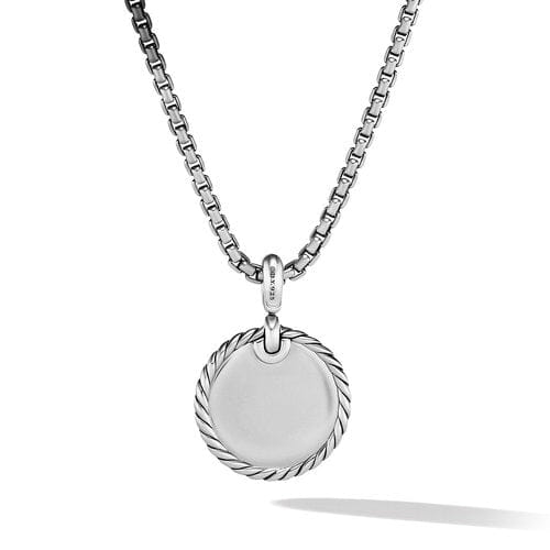 David Yurman DY Elements Disc Pendant with Pavé Diamonds