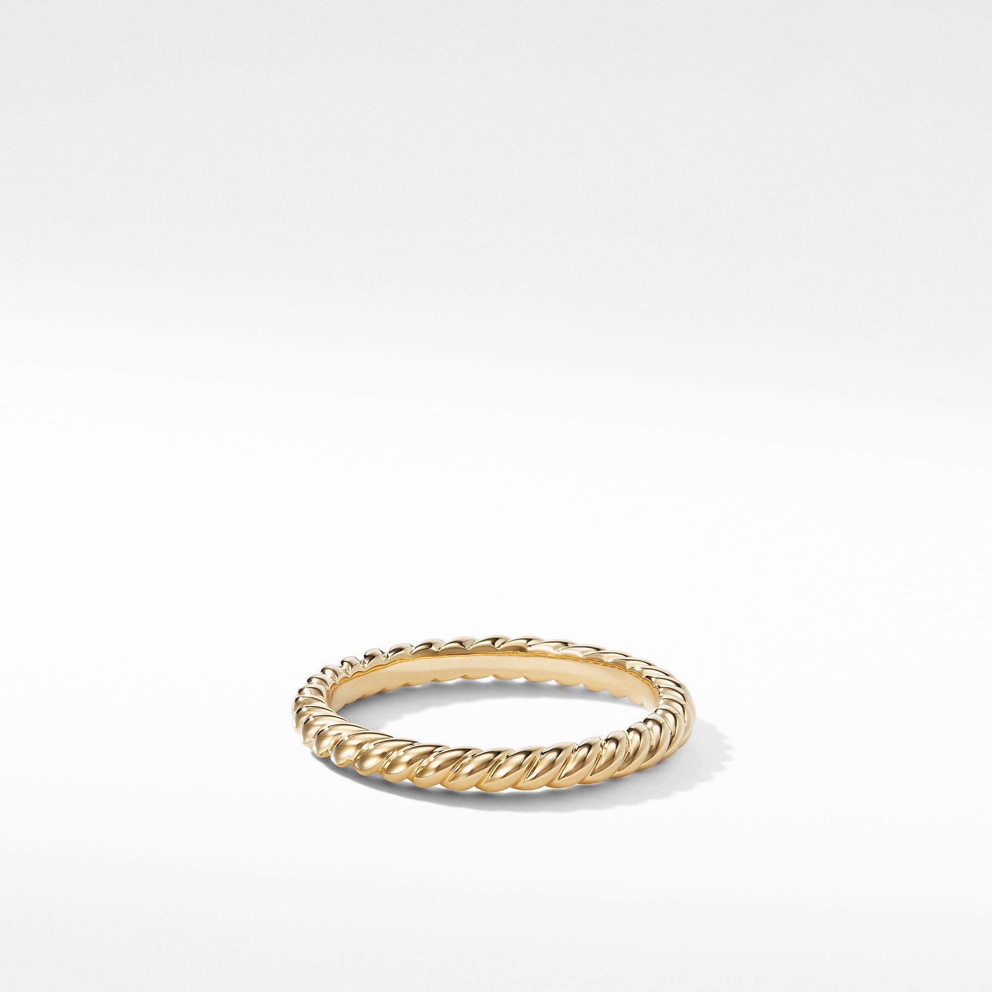 David Yurman Cable 2.45 mm Band Ring in 18K Yellow Gold, Size 7