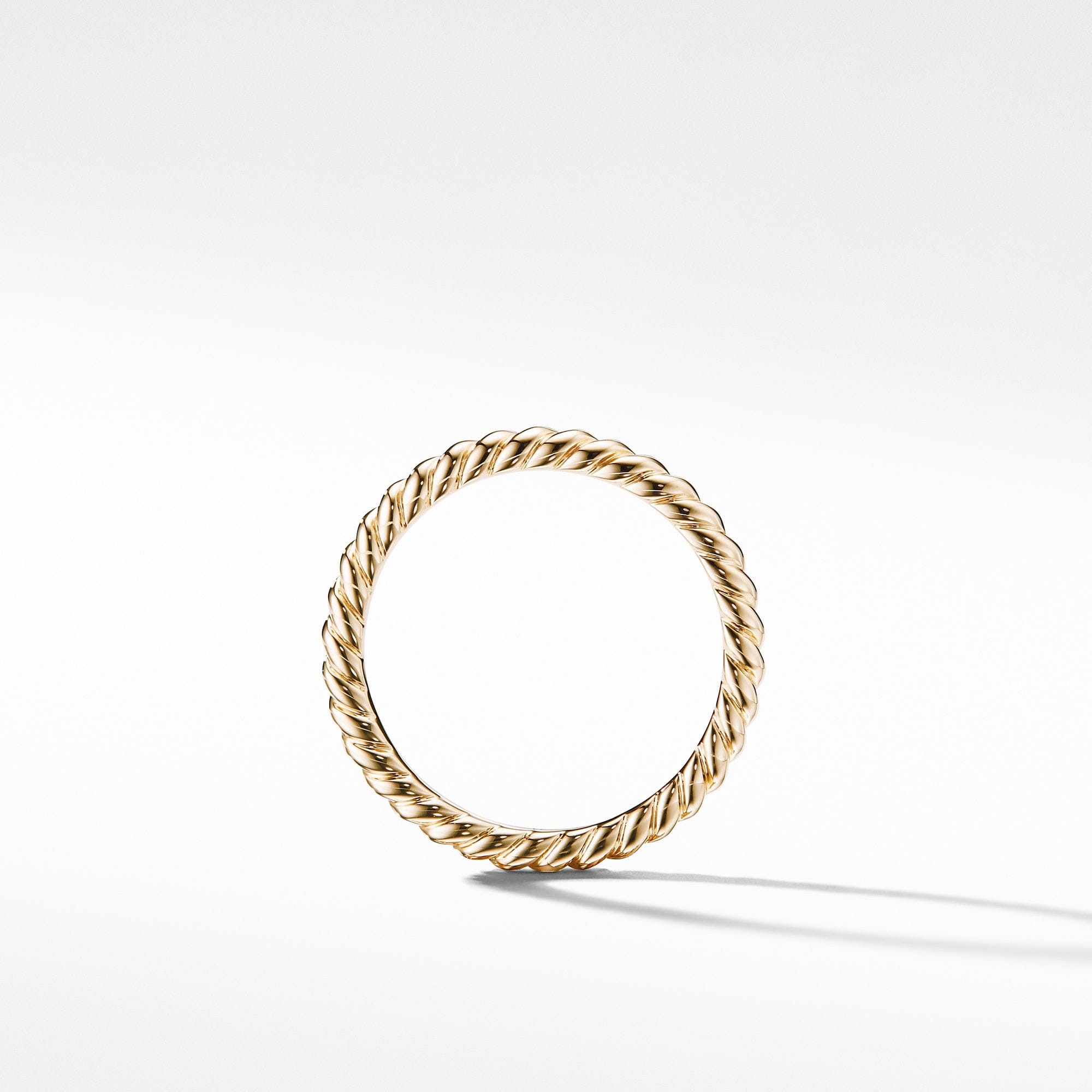 David Yurman Cable 2.45 mm Band Ring in 18K Yellow Gold, Size 7
