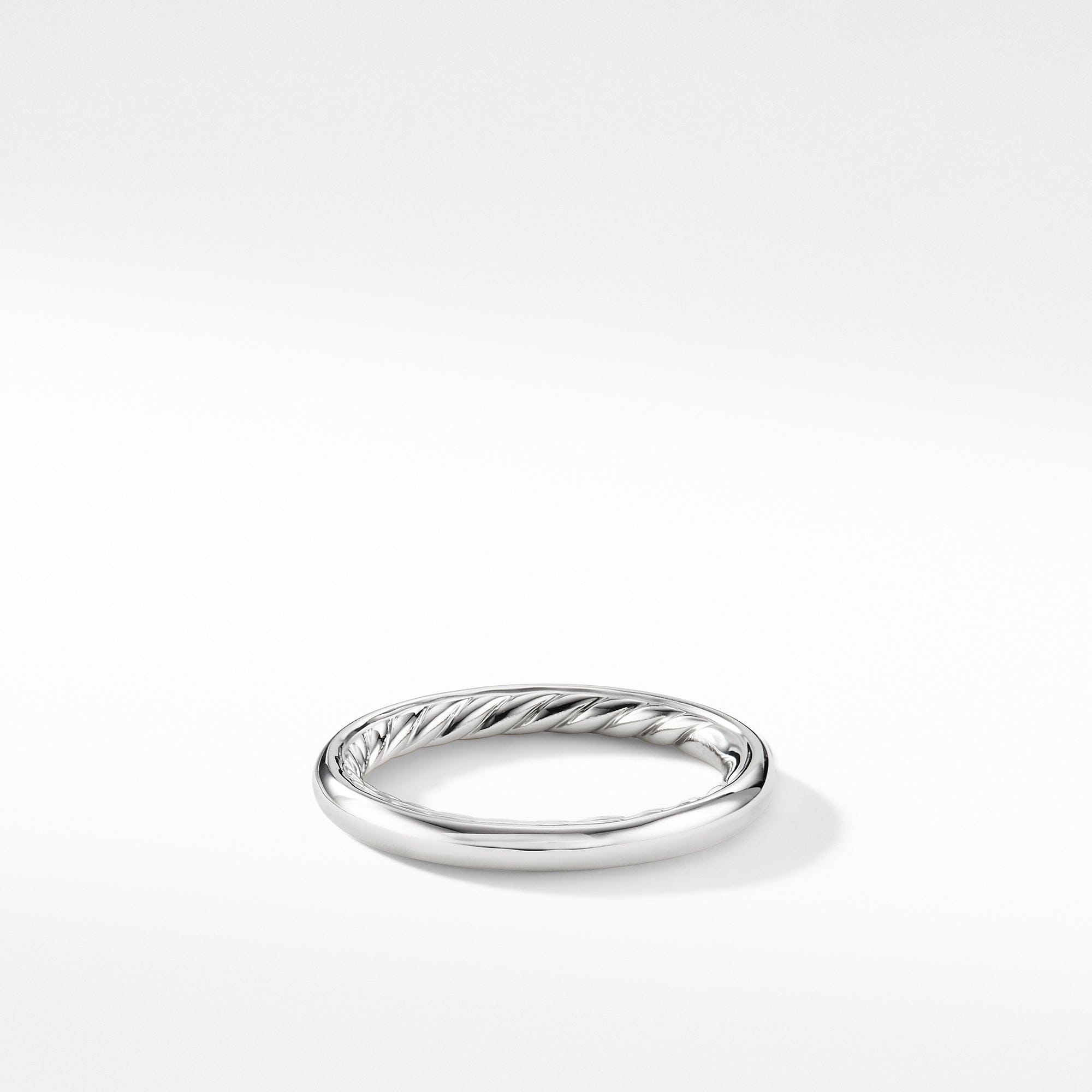David Yurman Smooth 2.5 mm Ring in Platinum, Size 6