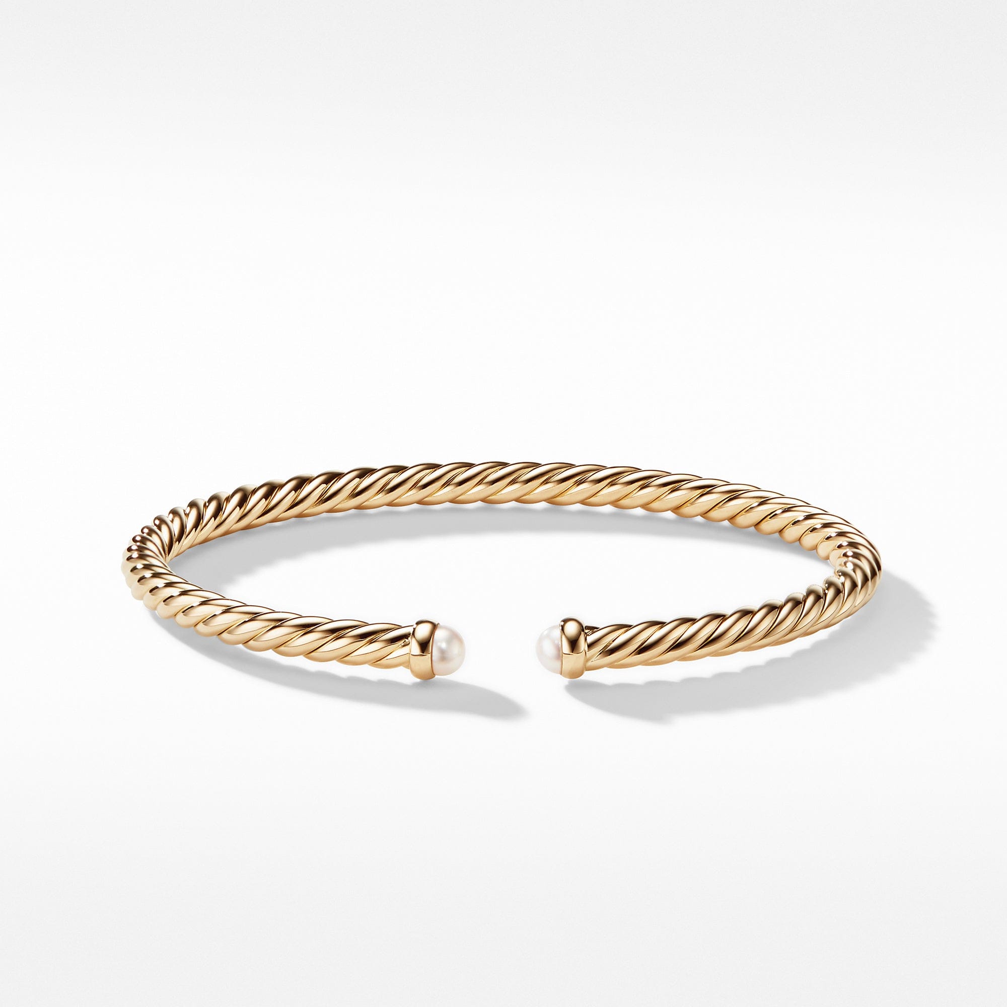 David Yurman Cable Spira® Bracelet with Pearls in 18K Gold