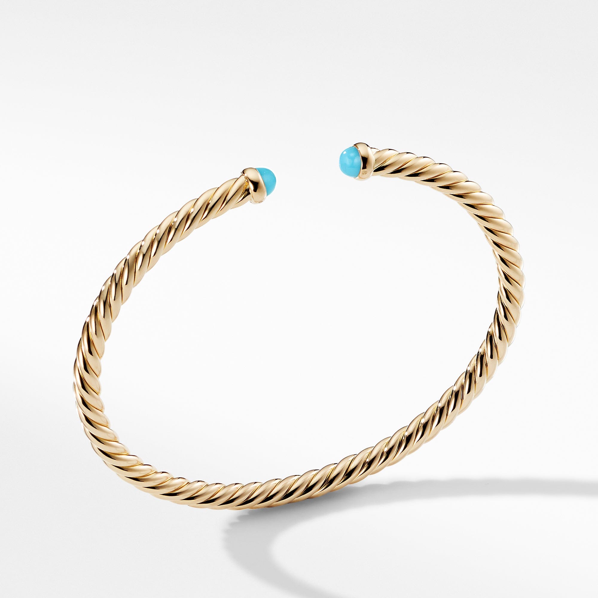 David Yurman Cable Spira® Bracelet with Turquoise in 18K Gold
