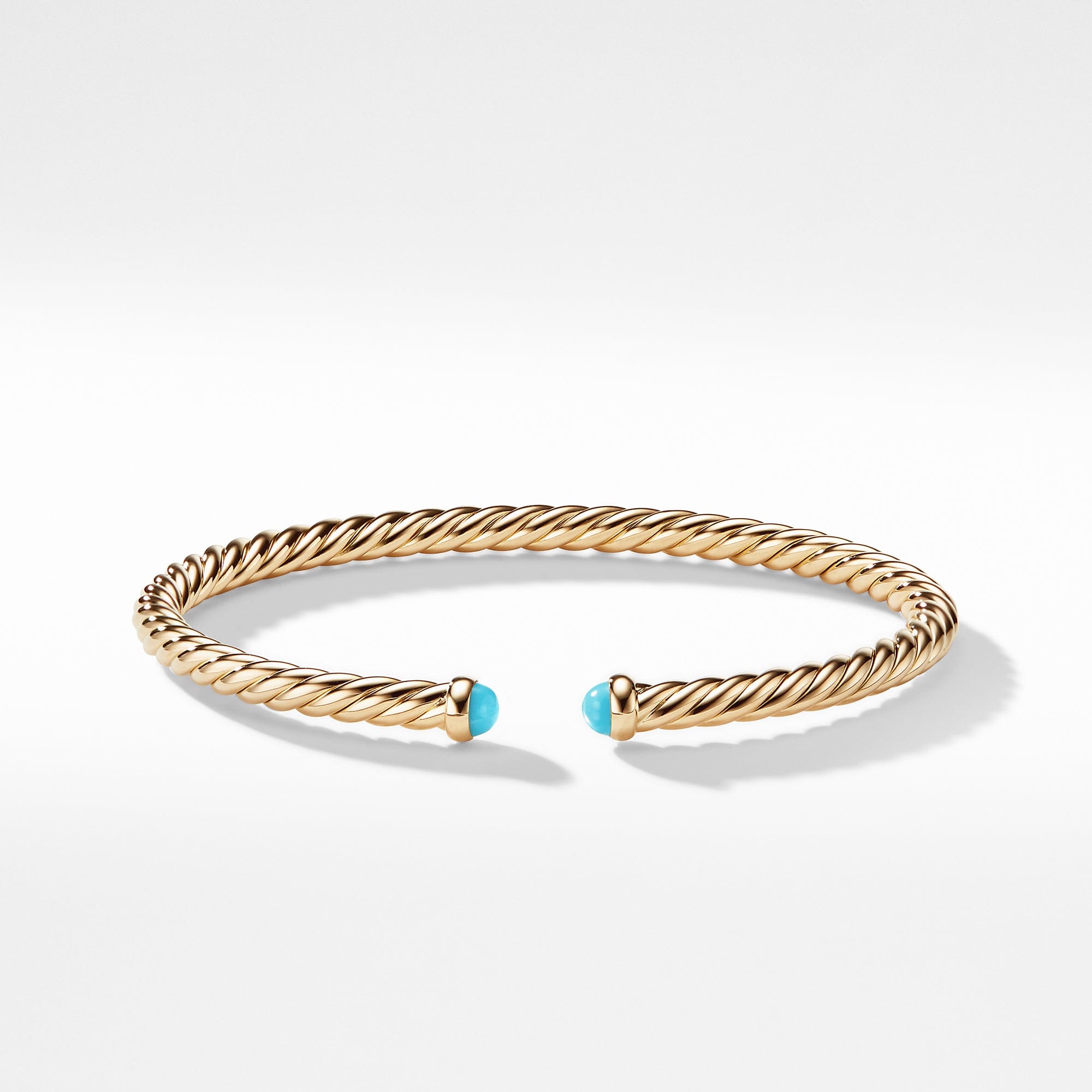 David Yurman Cable Spira® Bracelet with Turquoise in 18K Gold