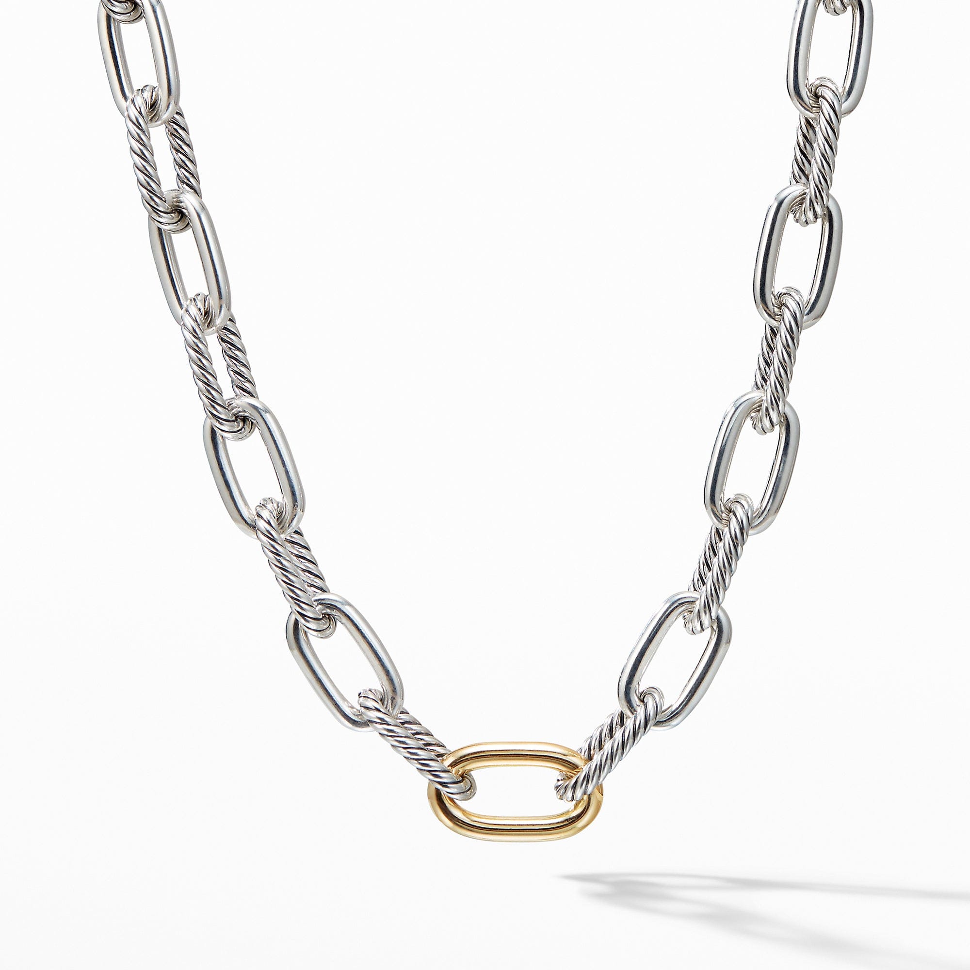 David Yurman DY Madison® Medium Necklace with 18K Gold, 11 mm, 18.5" Length